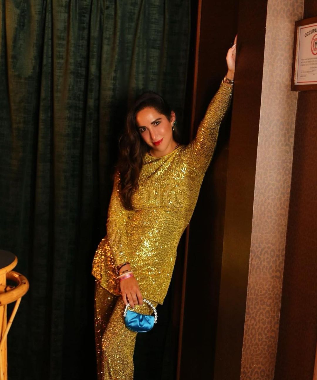 Mariana Cantu with AZZURO MICRO ETERNITY BAG