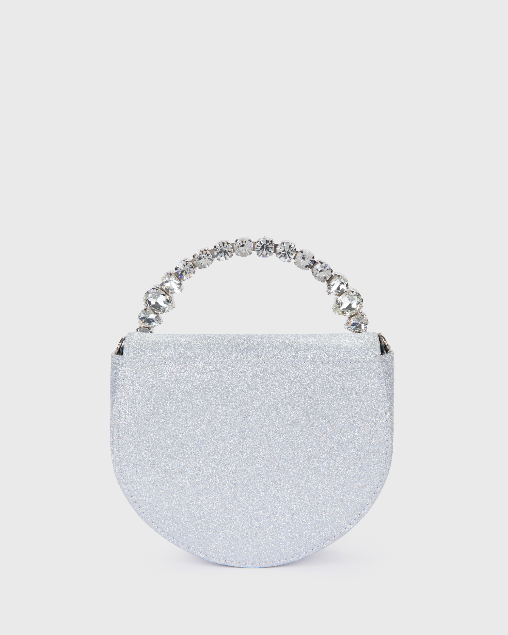 Mini Silver Glitter Lily Clutch