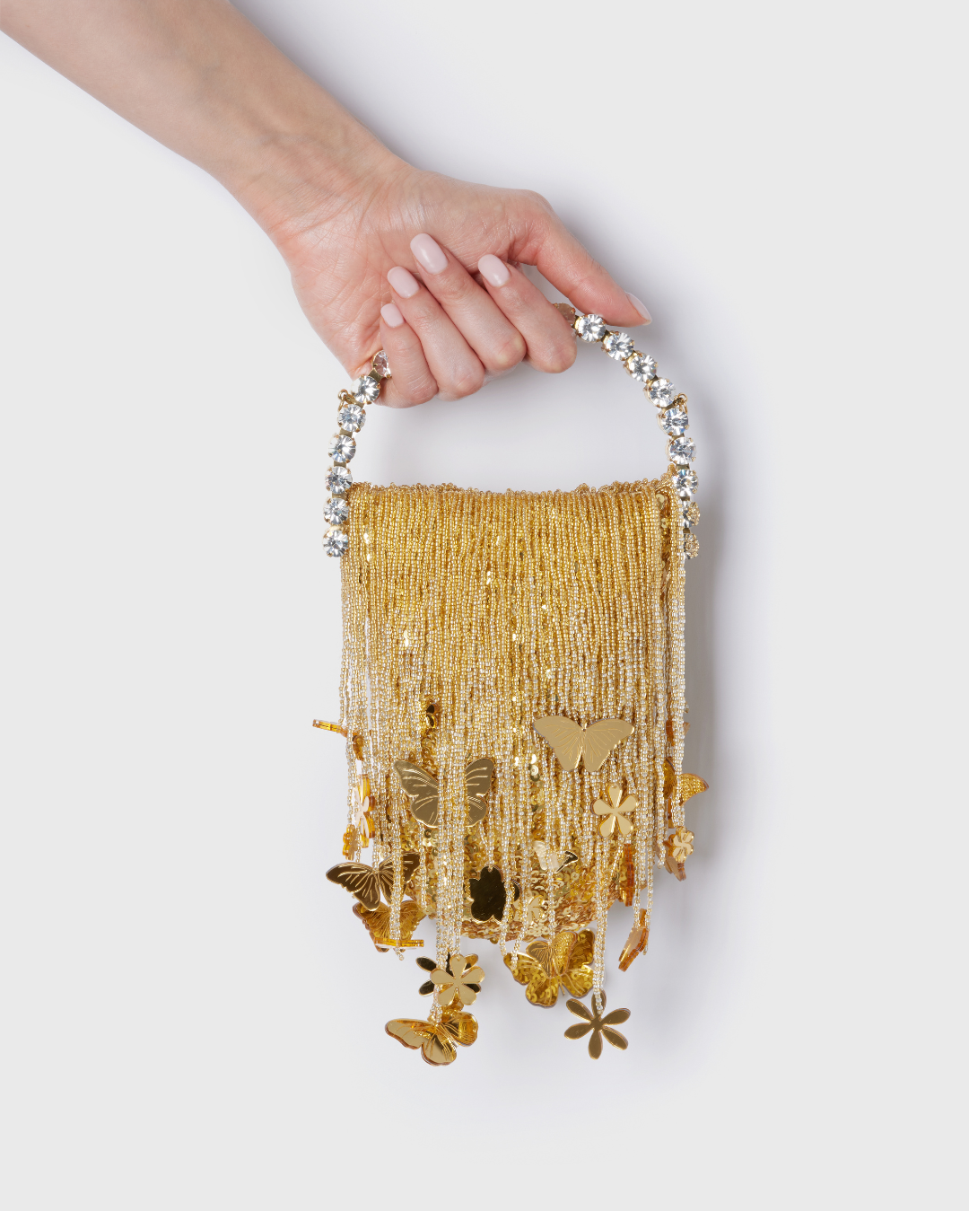 Gold Stars Micro Fringe Eternity Pouch