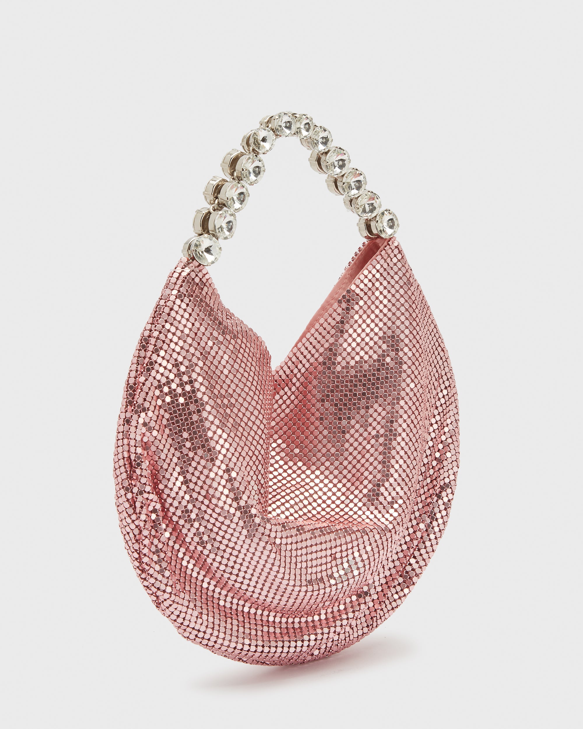 Pink Chainmail Hobo Bag