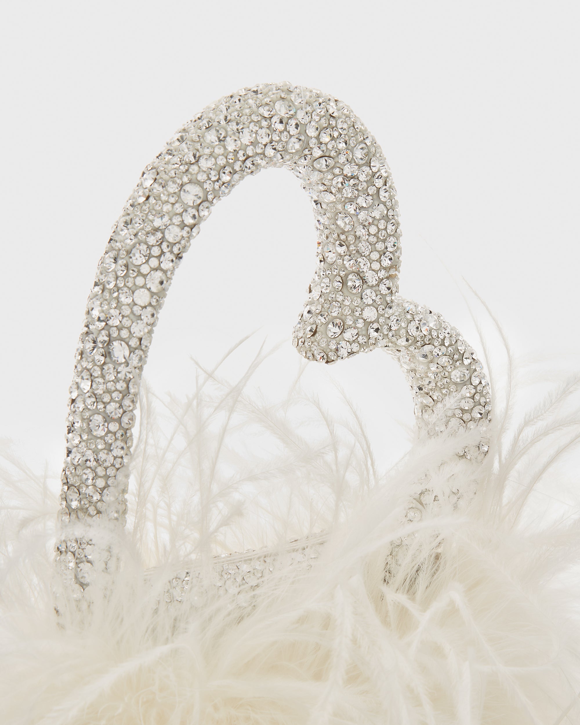 White Love Feather Pouch