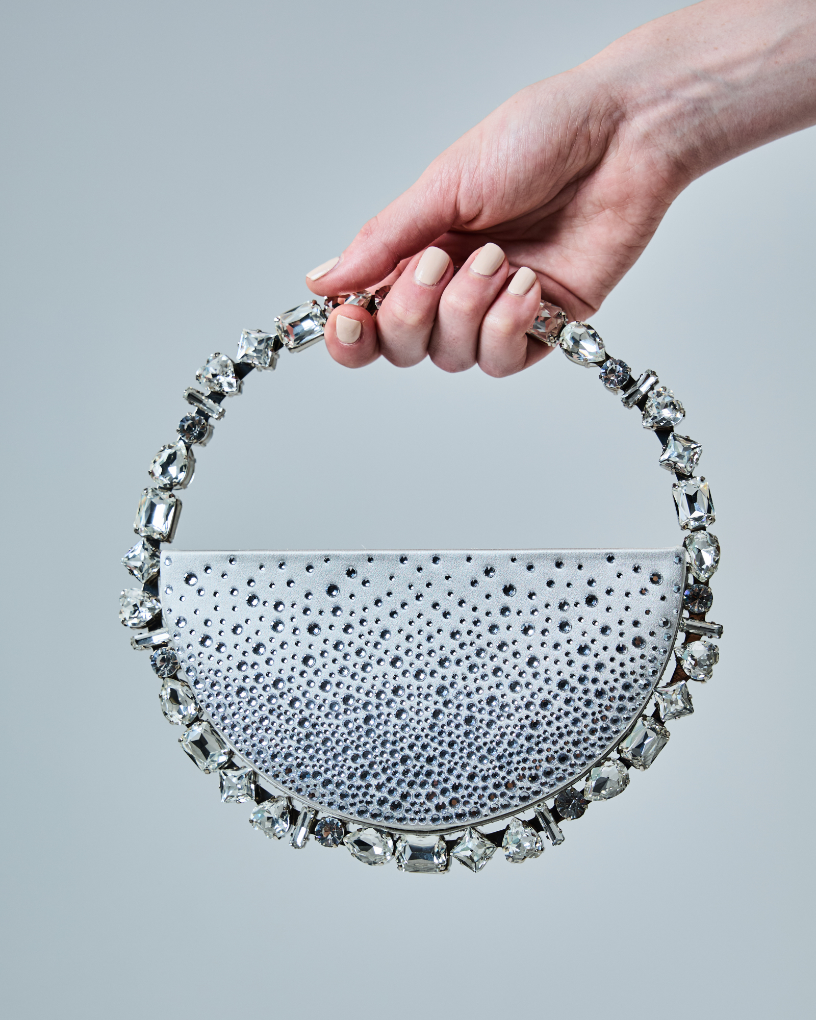 Silver Hotfix Taliya Eternity Clutch