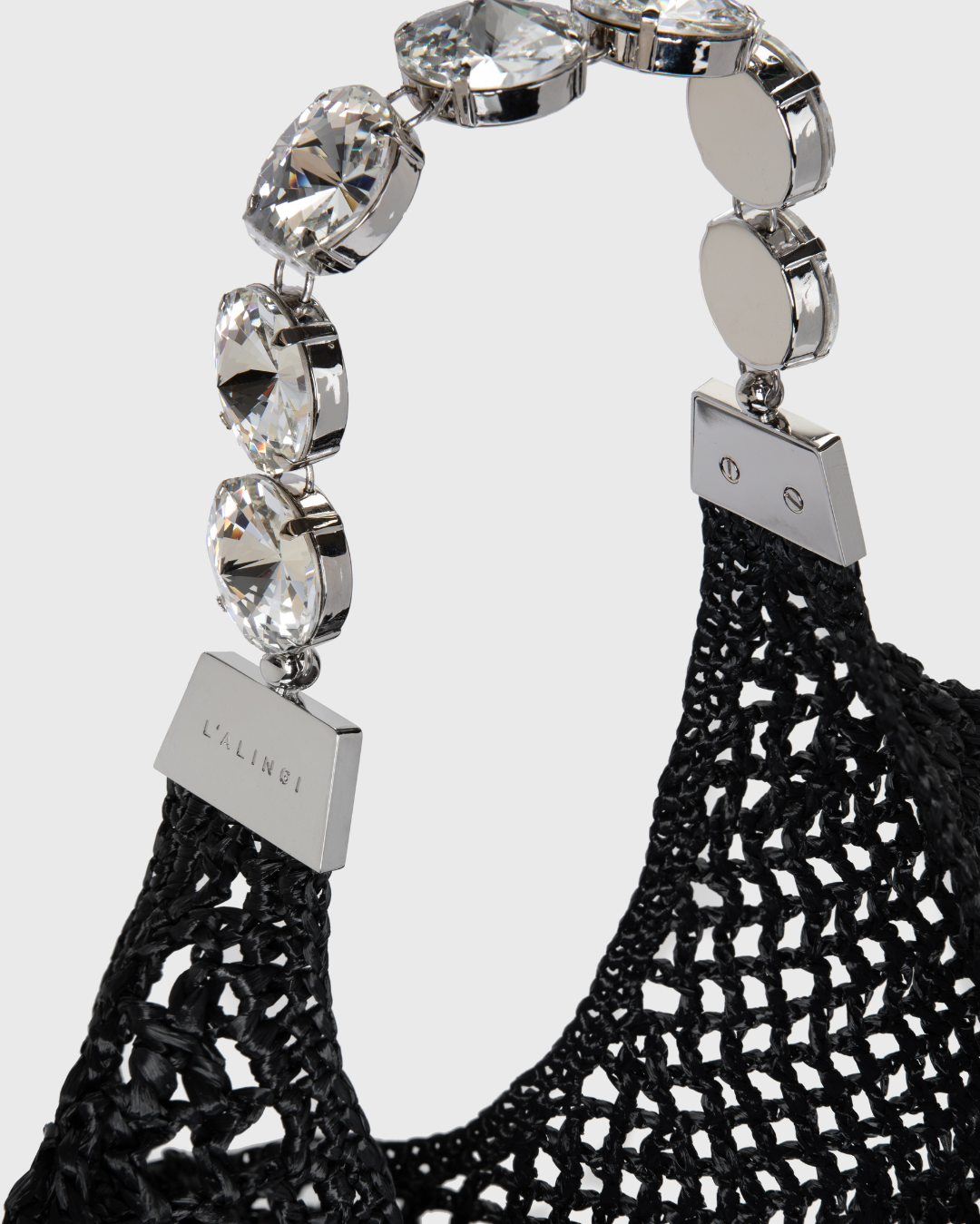 Large Black Crochet Tote Bag