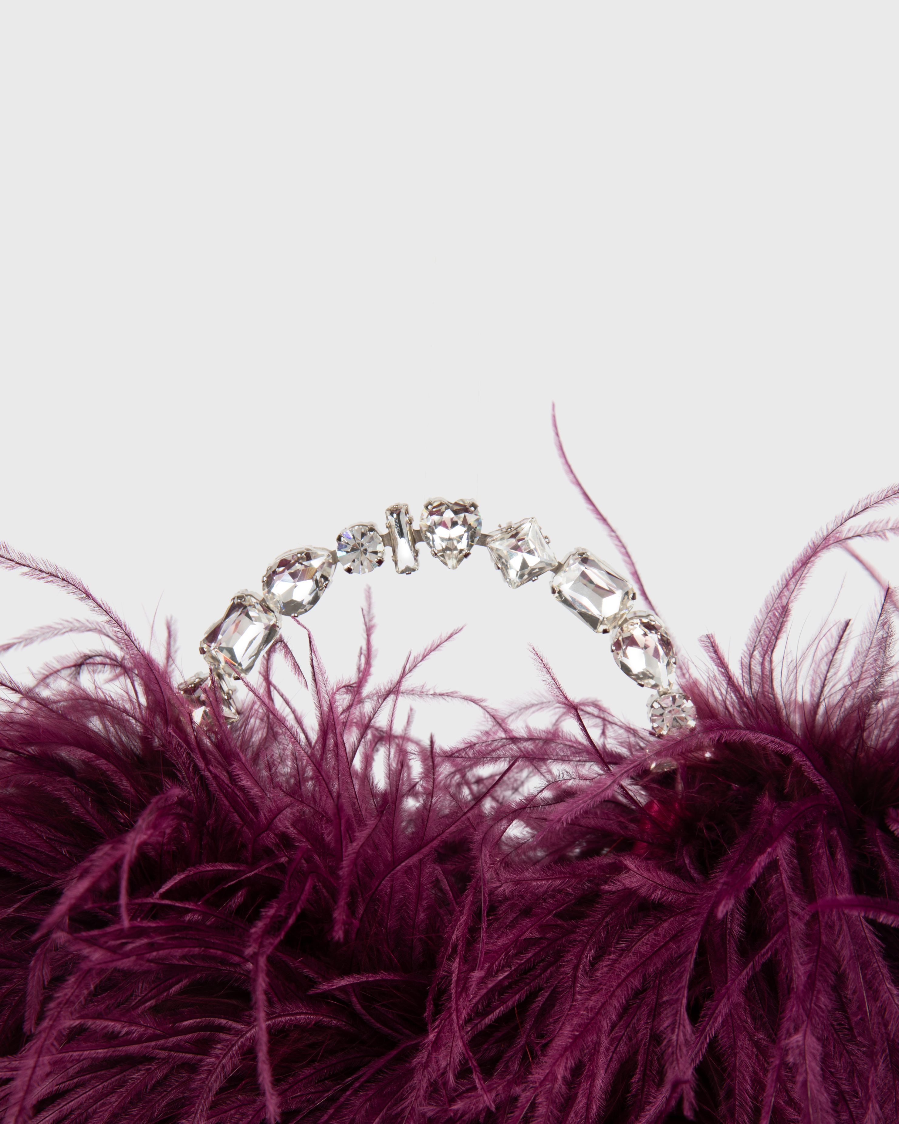 Plum Taliya Feather Pouch