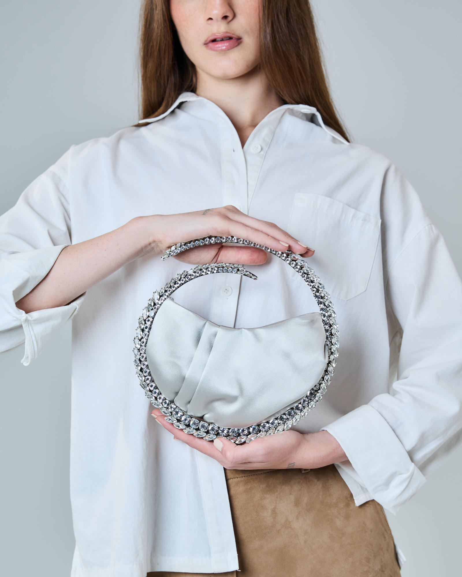 Silver Karma Eternity Clutch