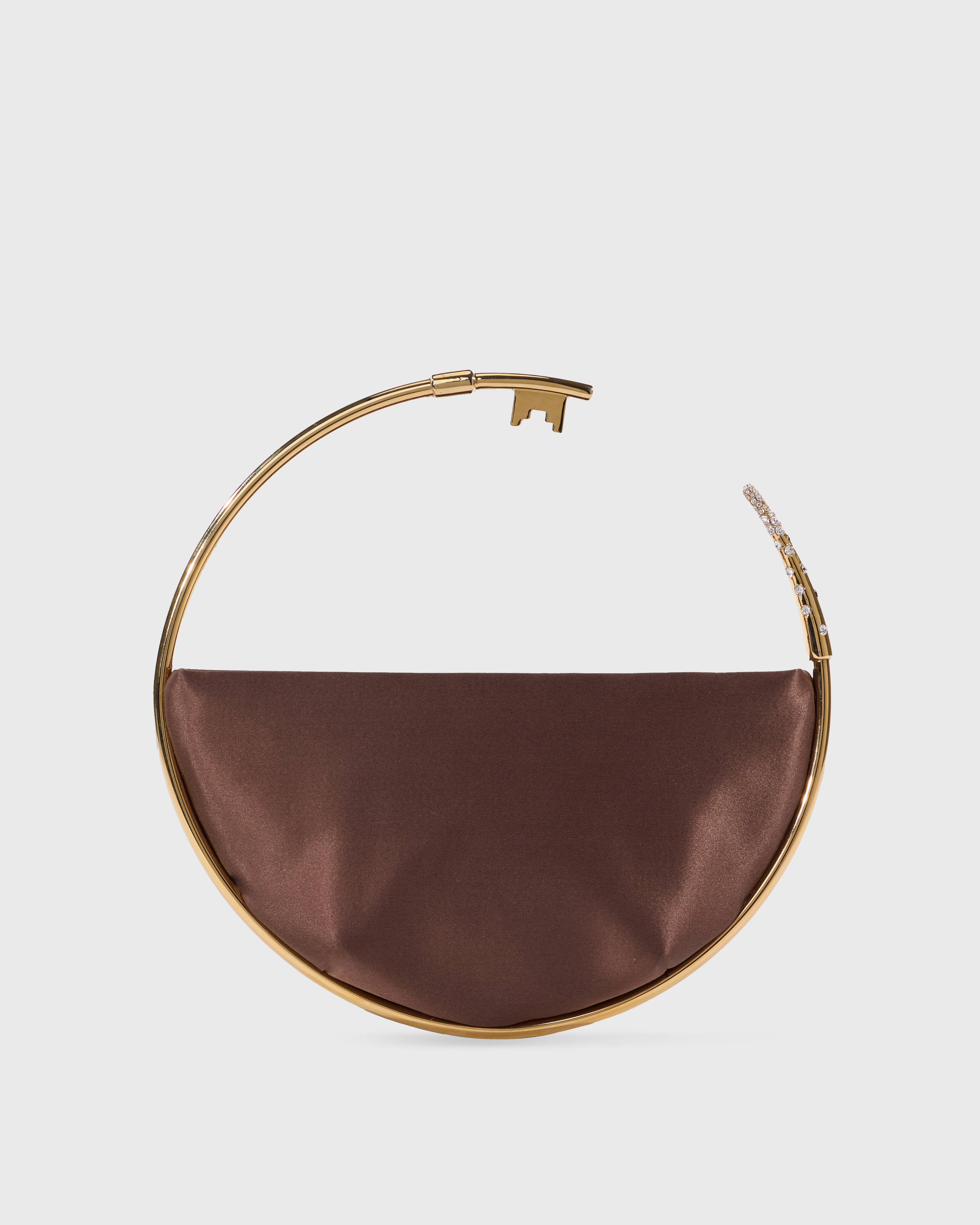 Brown Key Eternity Clutch