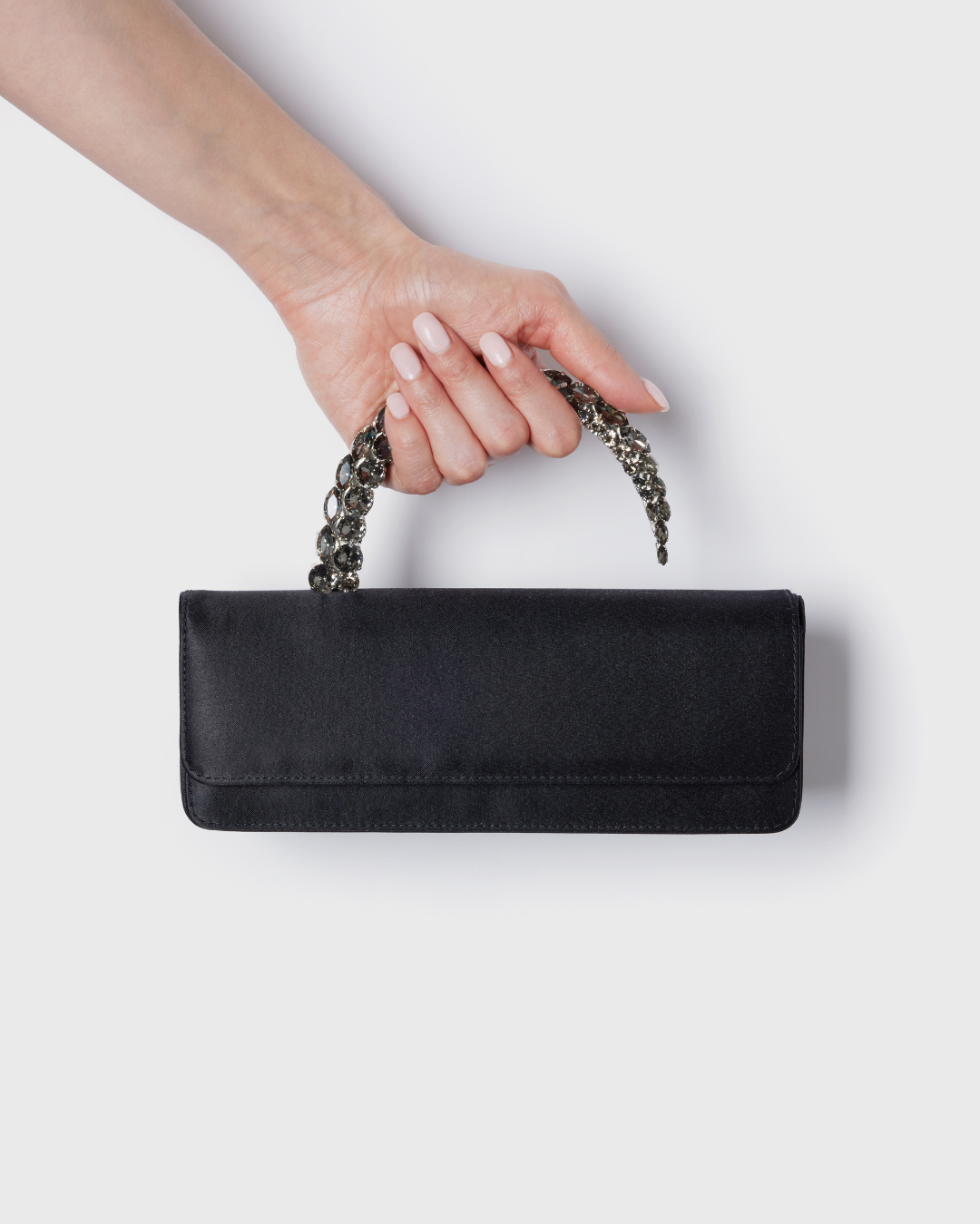 Silver Glitter Malika Clutch