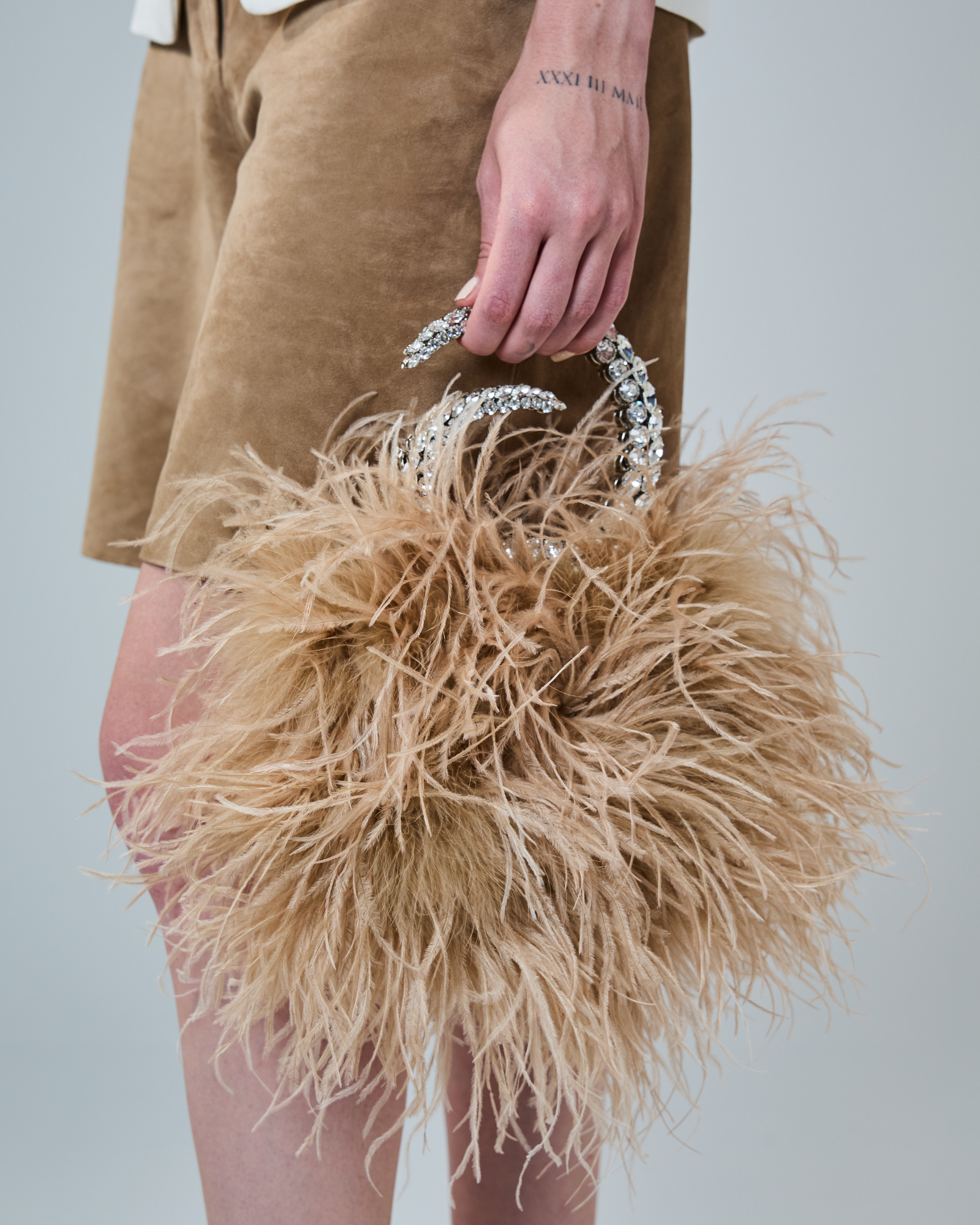 Nude Karma Feather Pouch