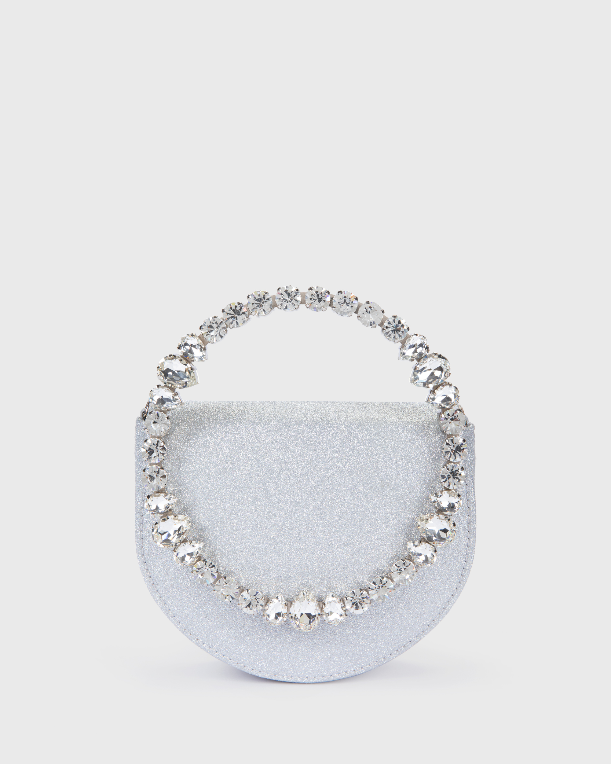 Mini Silver Glitter Lily Clutch