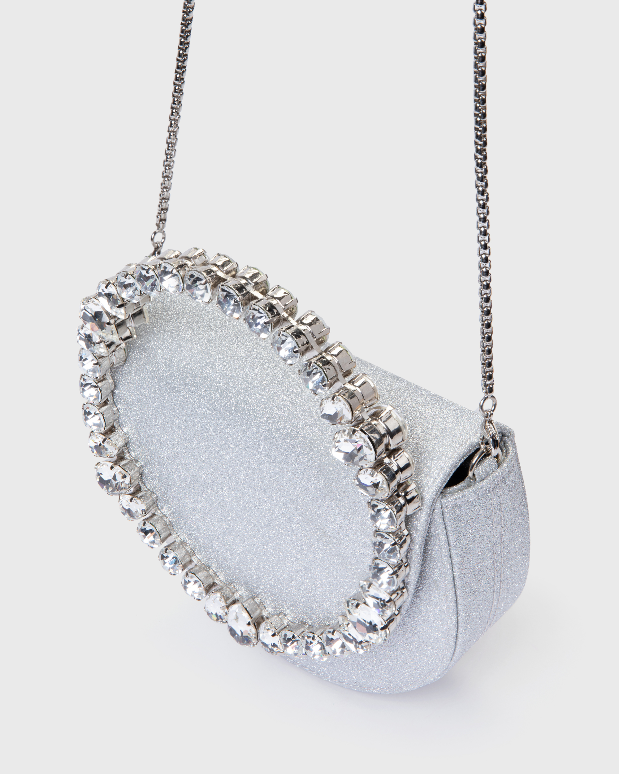 Mini Silver Glitter Lily Clutch