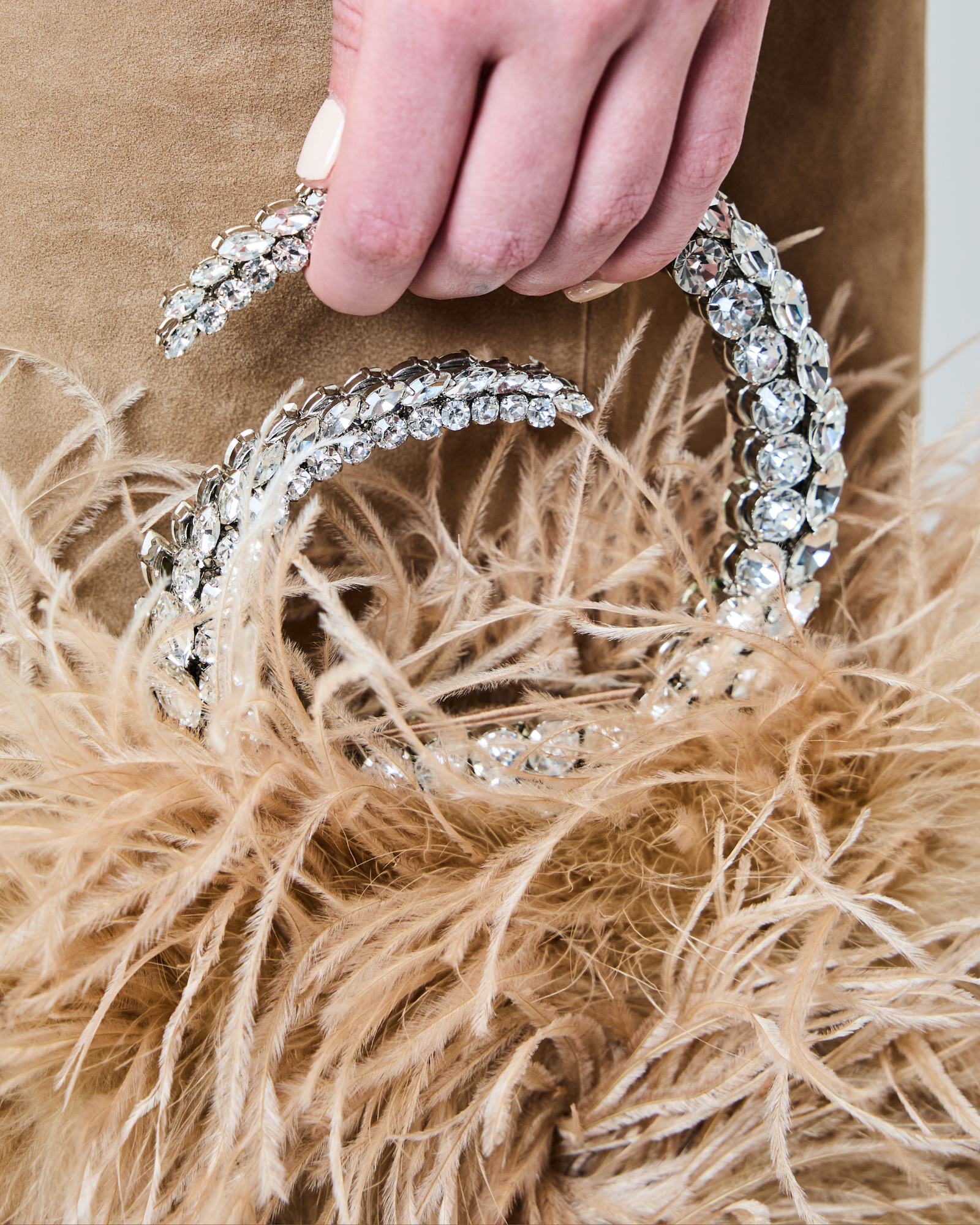 Nude Karma Feather Pouch