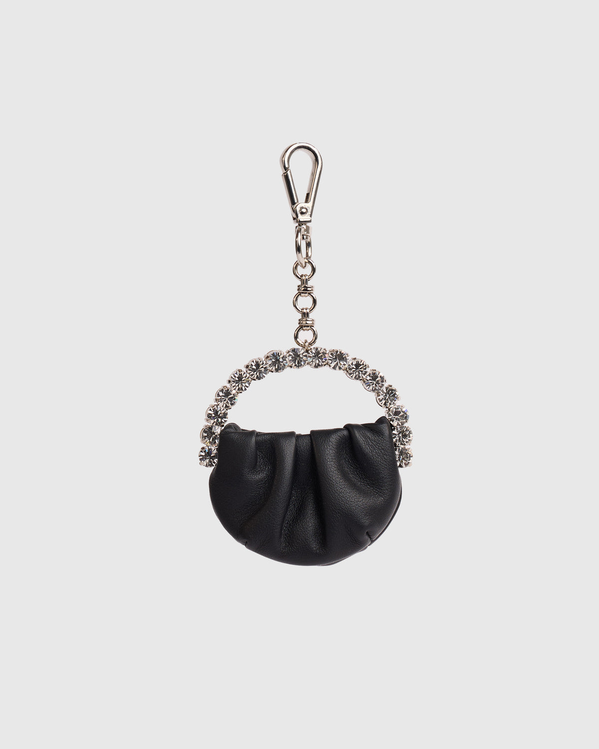 Black Leather Micro Bag Charm