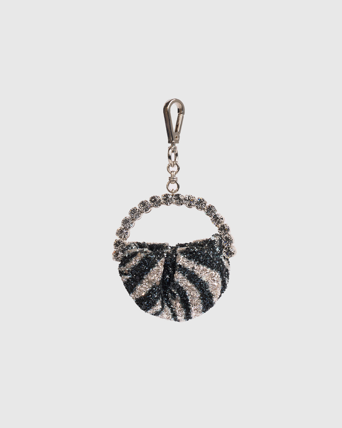 Zebra Glitter Micro Bag Charm