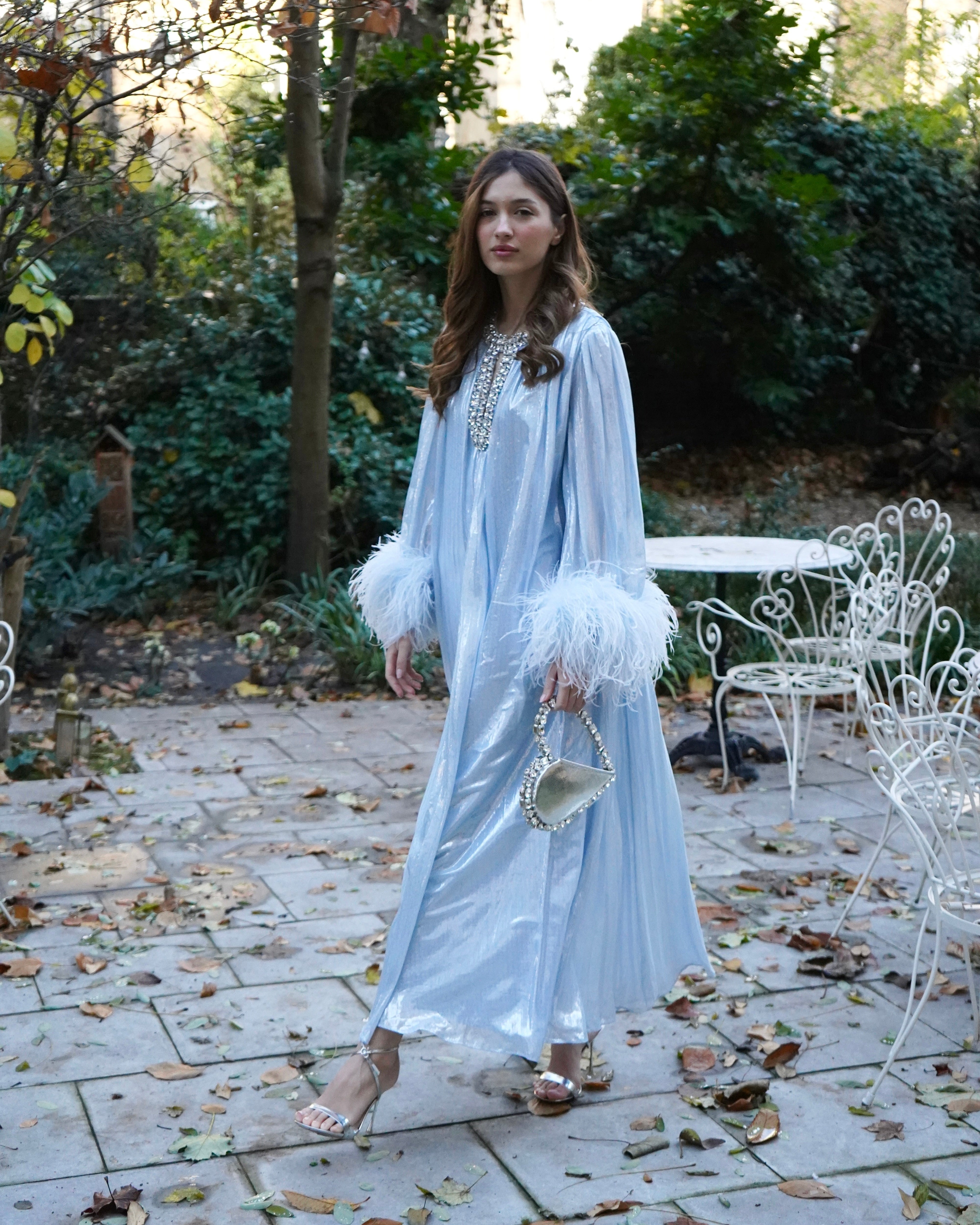 Silver Metallic Taliya Love Clutch