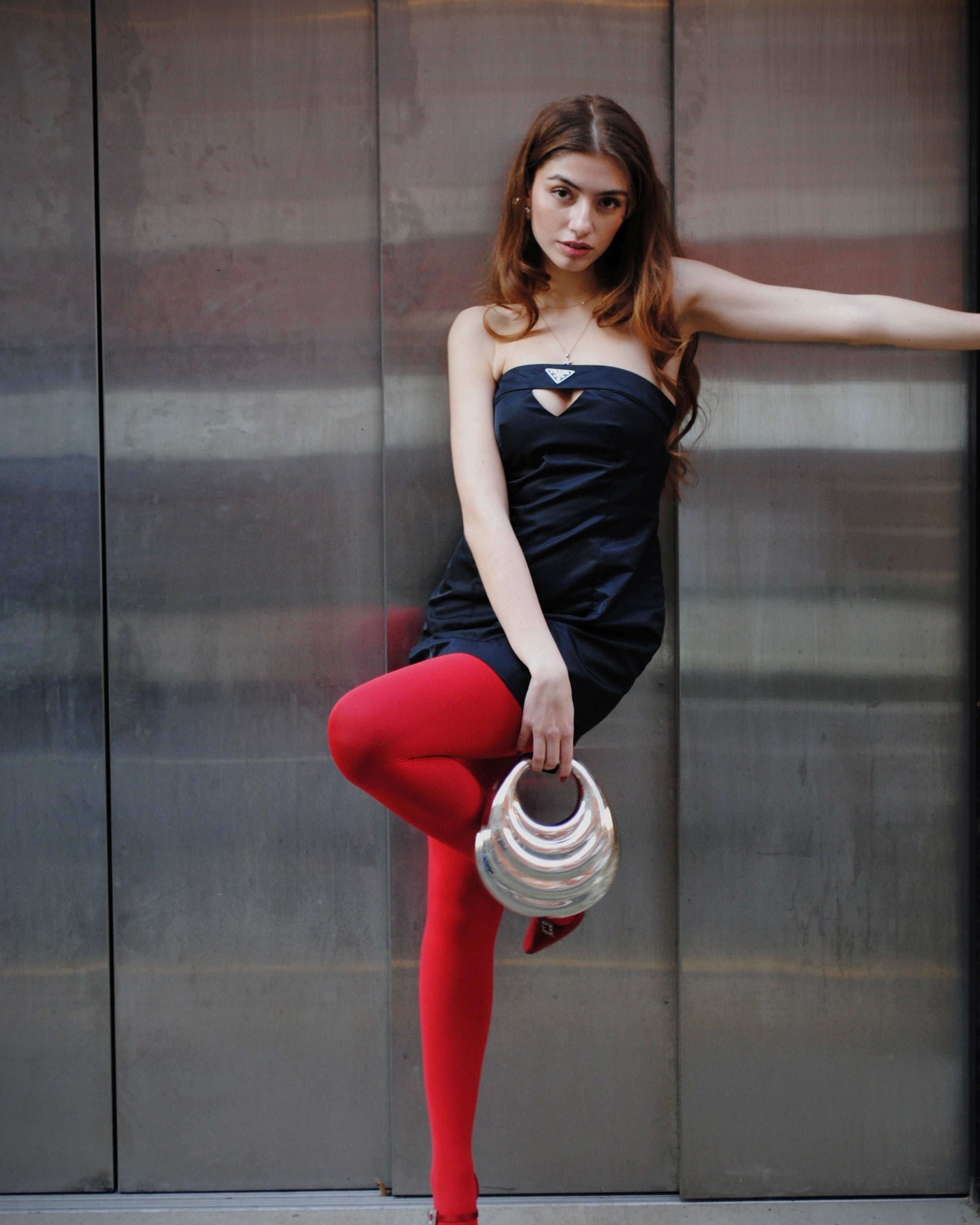 Silver Plated Metal Meleni Bag