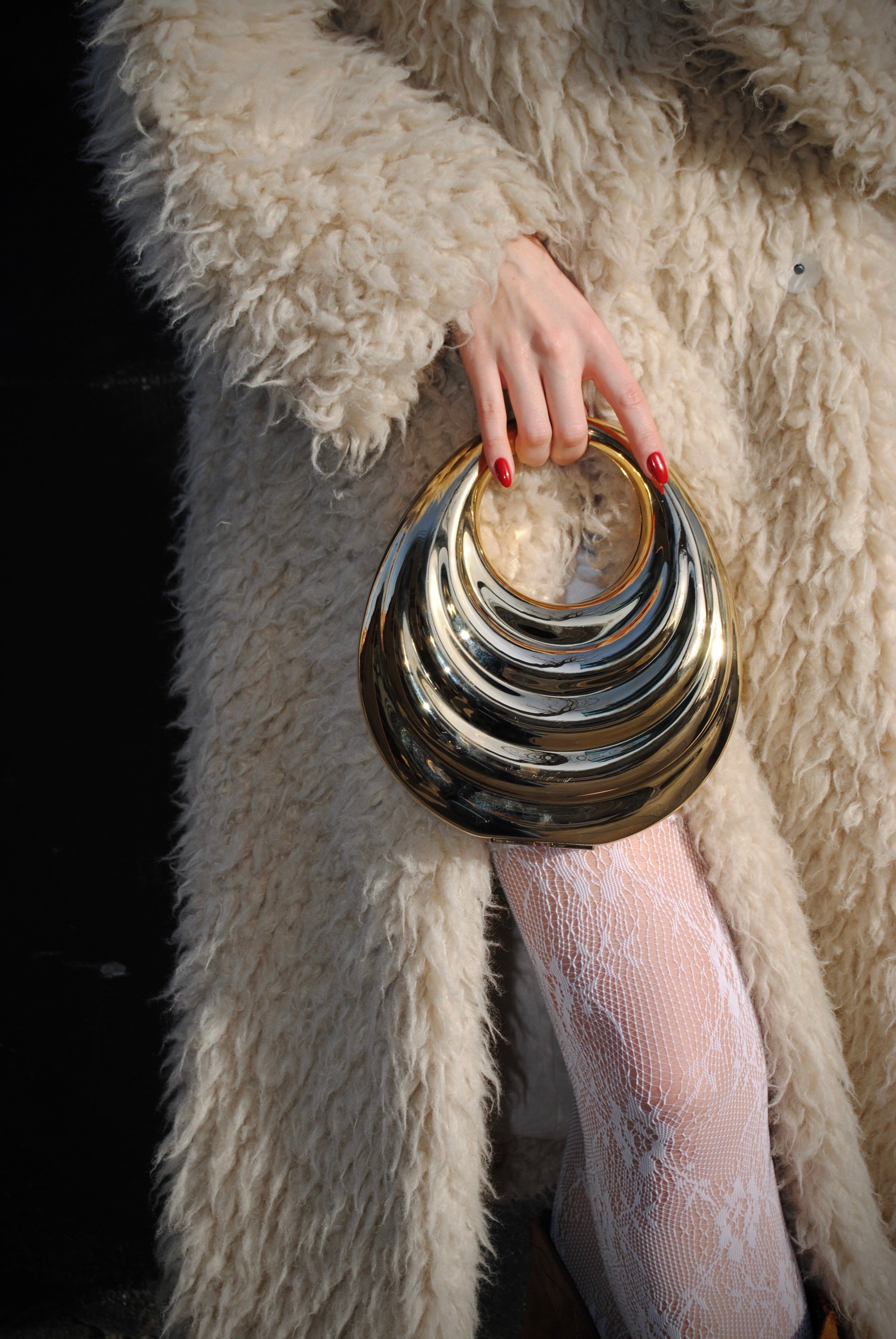 18K Gold Plated Metal Meleni Bag