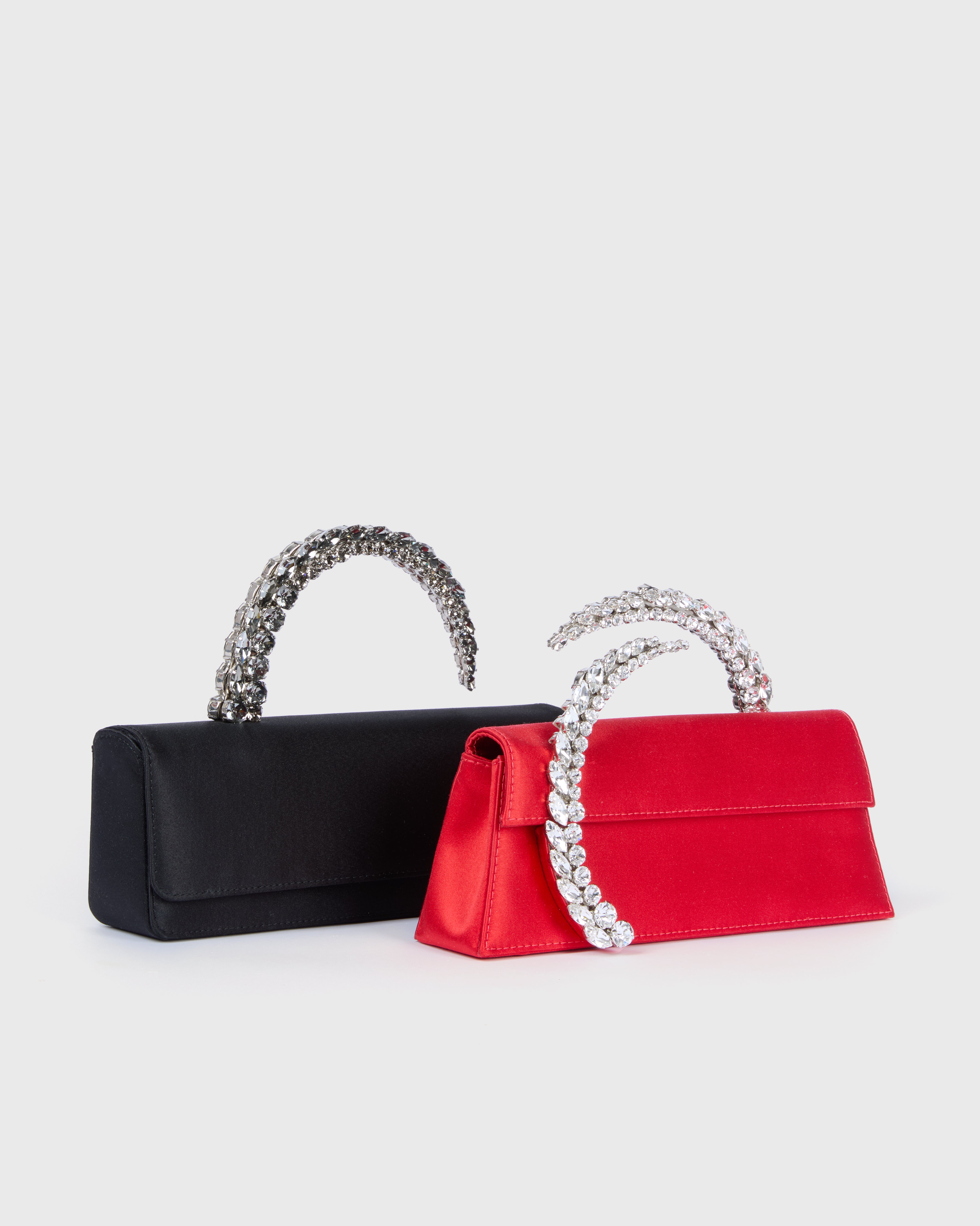 Silver Glitter Malika Clutch
