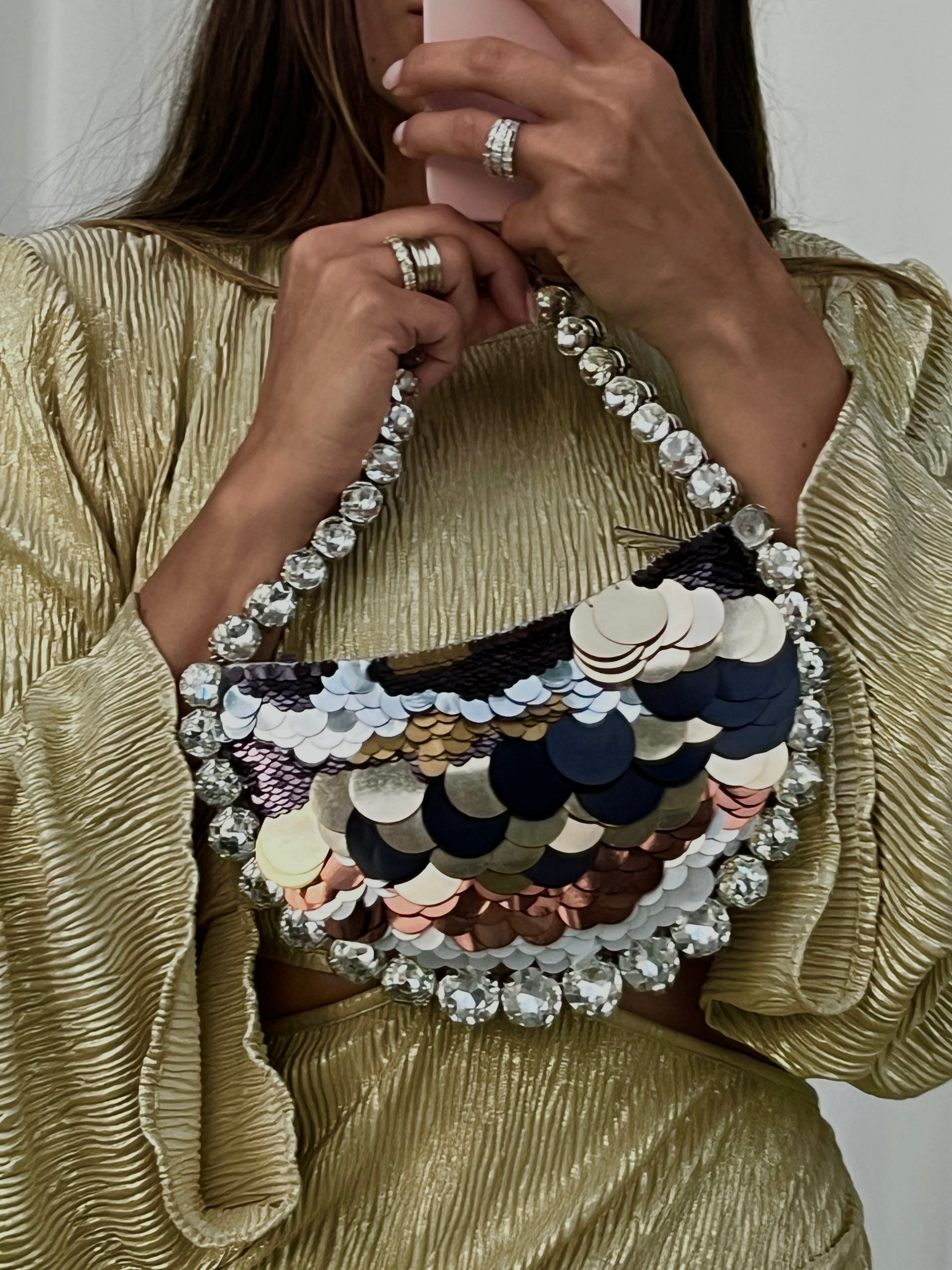 Gold Paillette Pendant Eternity