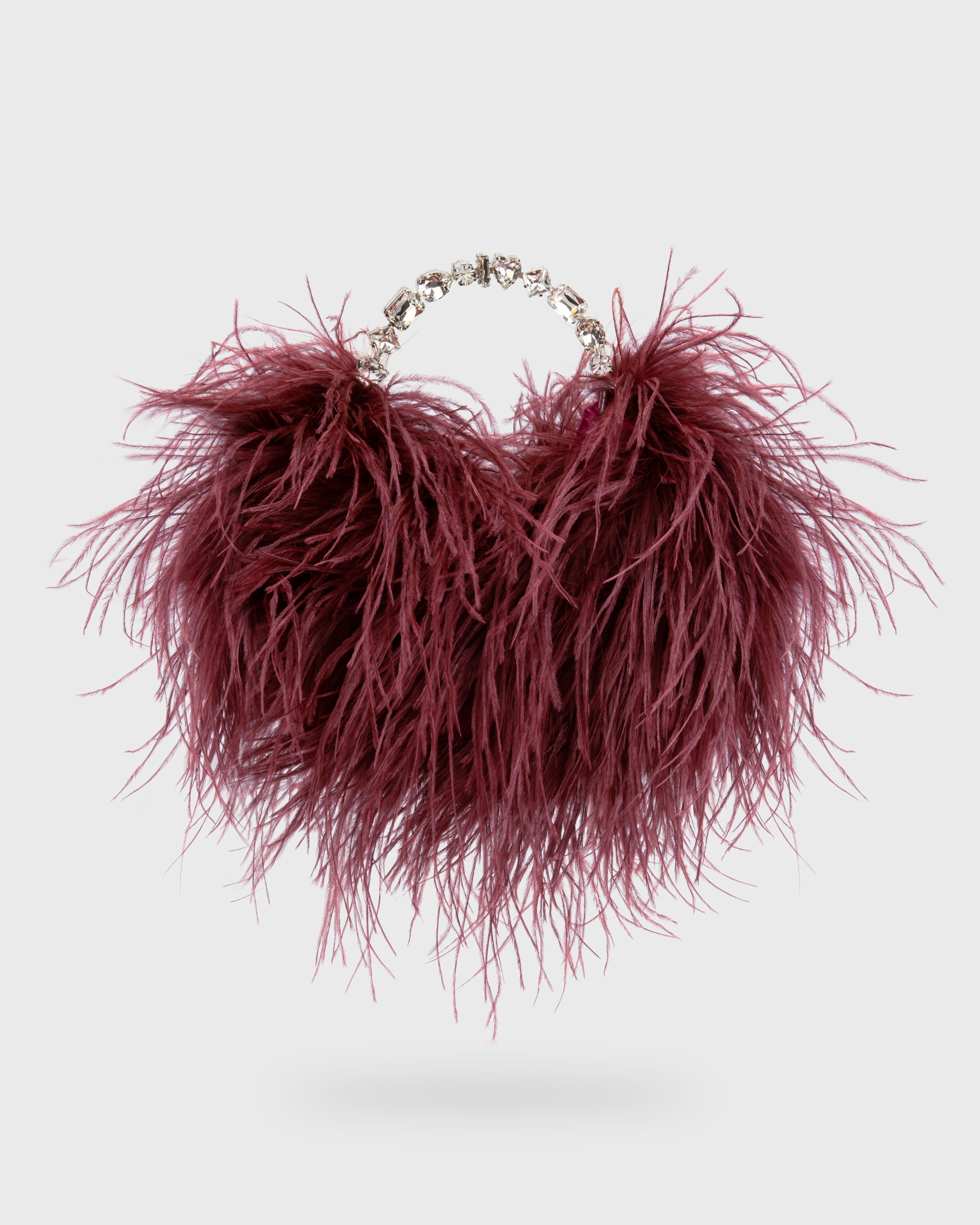 Maroon Taliya Feather Pouch