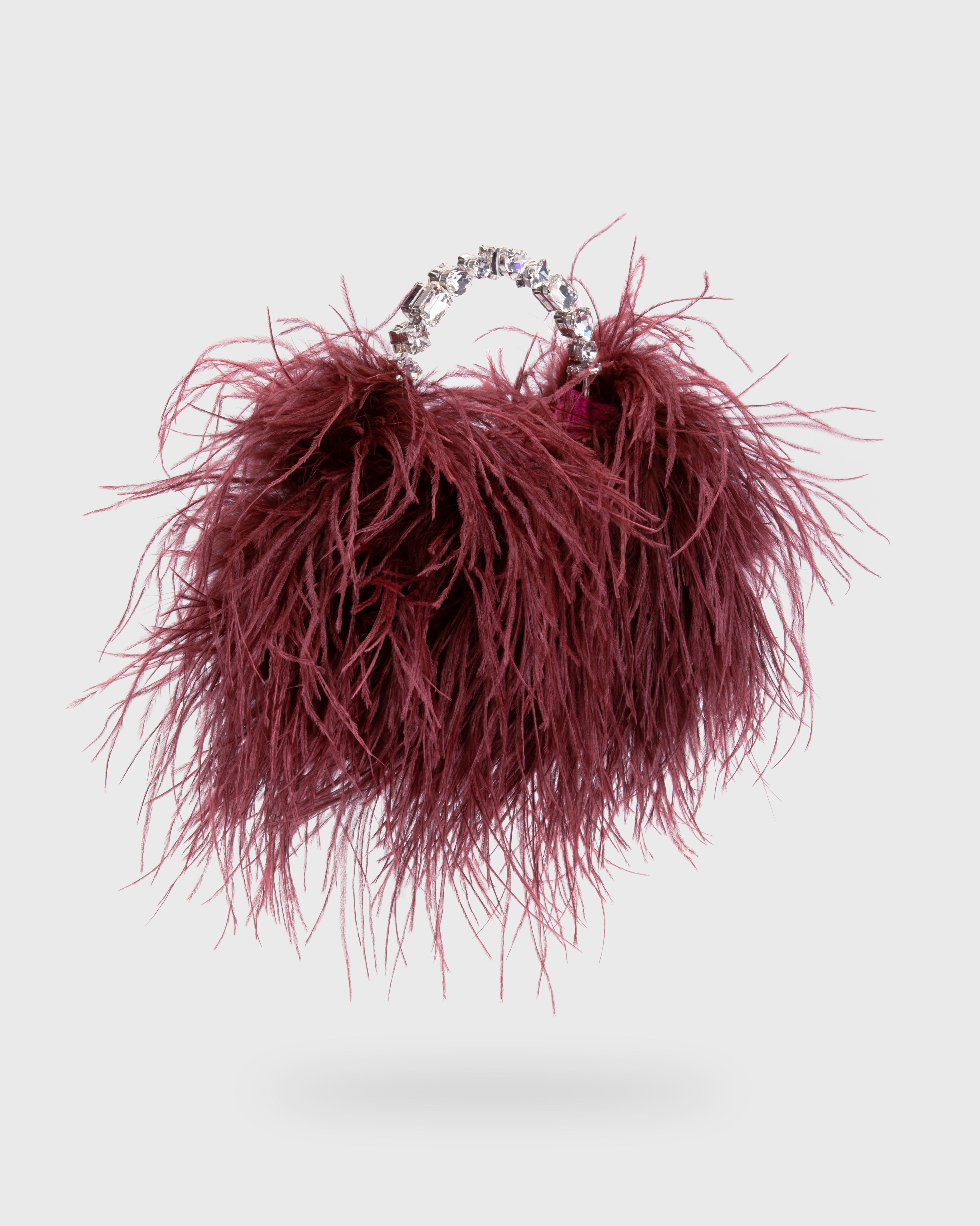Maroon Taliya Feather Pouch