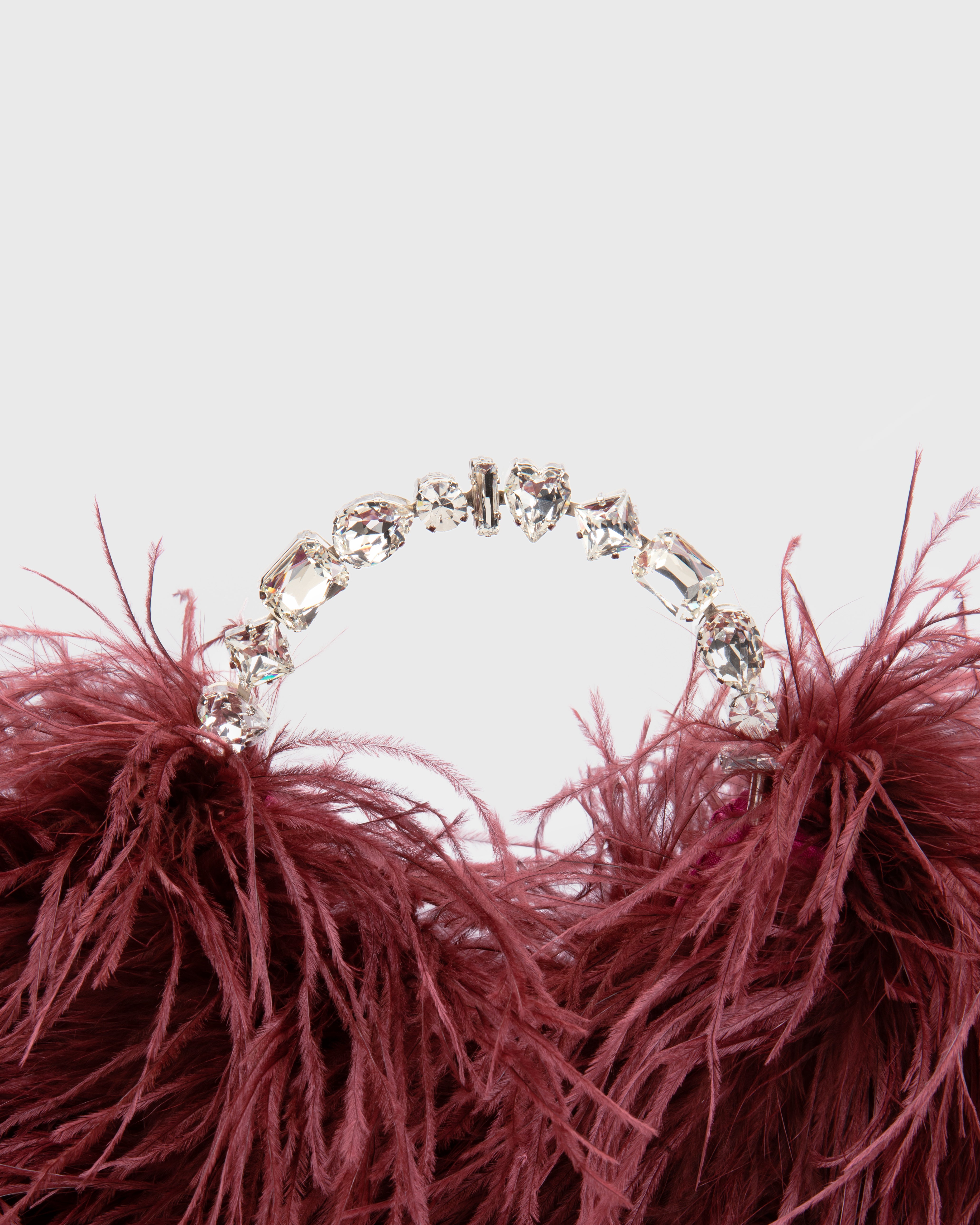 Maroon Taliya Feather Pouch