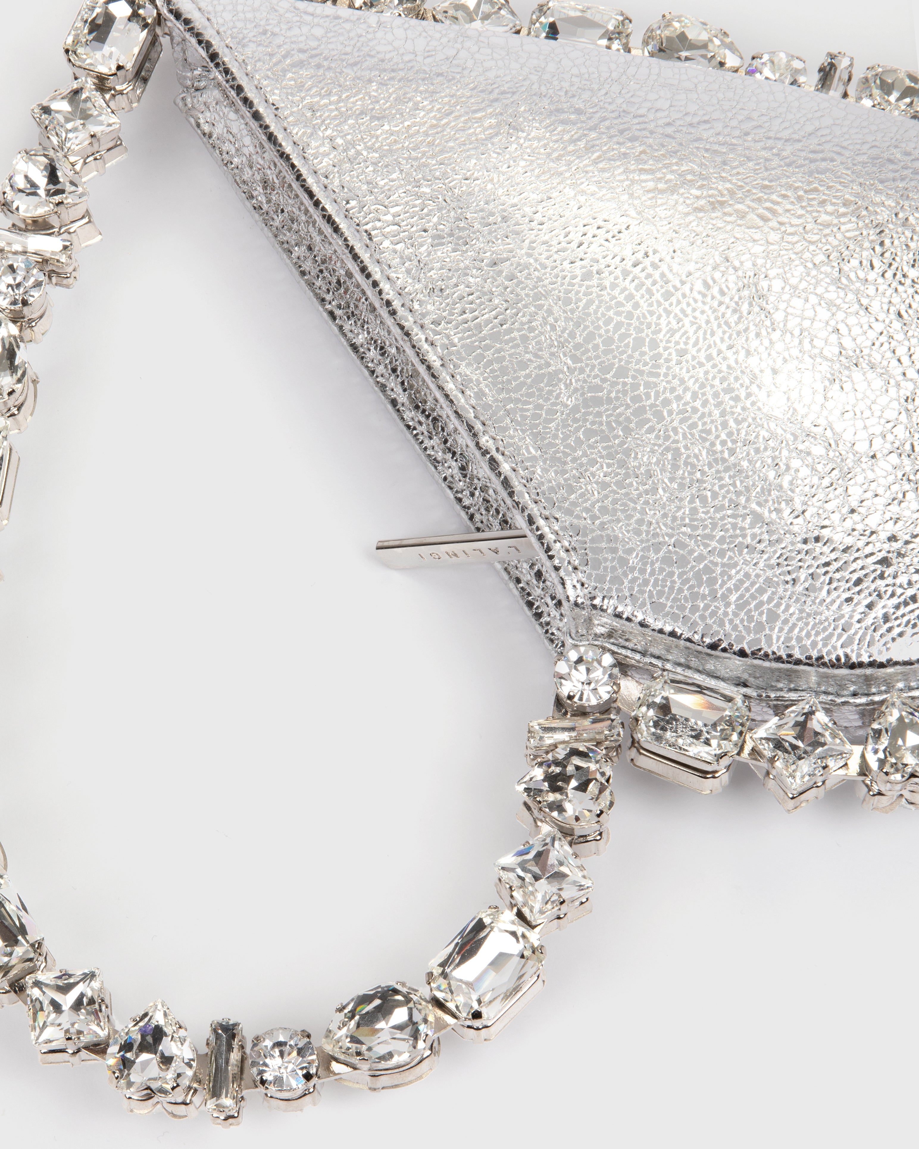 Silver Metallic Taliya Love Clutch