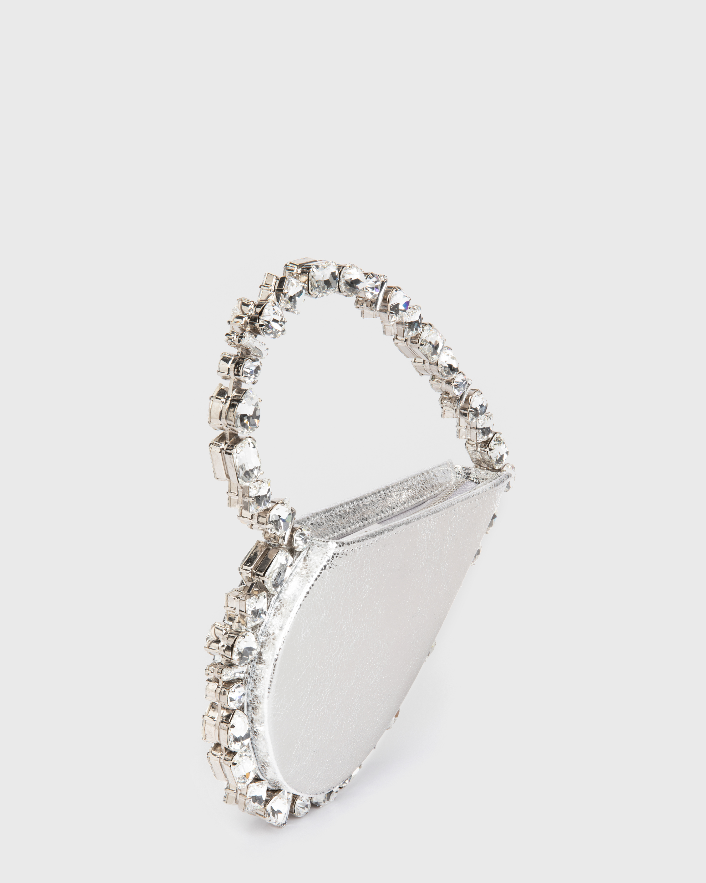 Silver Metallic Taliya Love Clutch