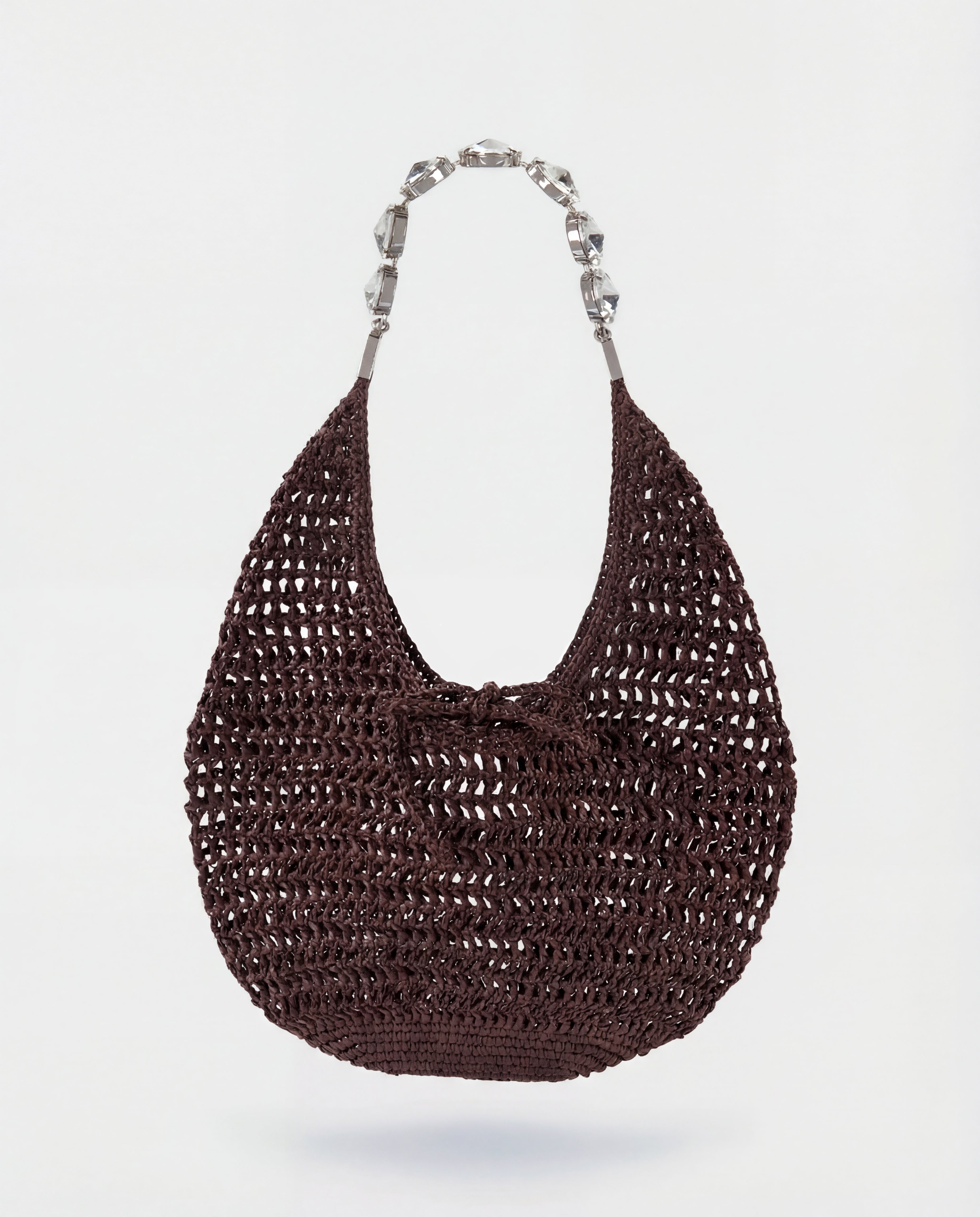 Brown Crochet Tote Bag