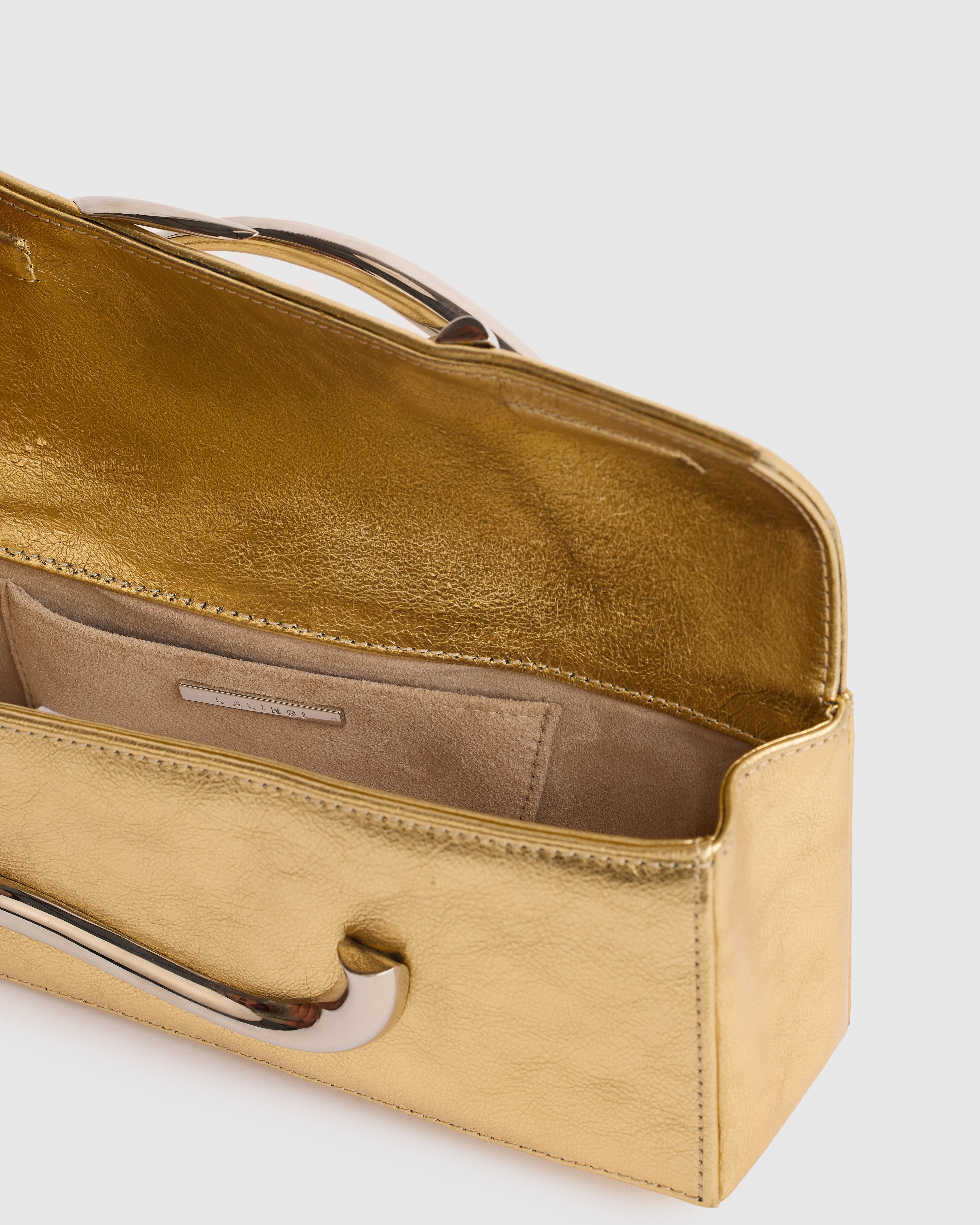 Gold Aura Baguette Clutch