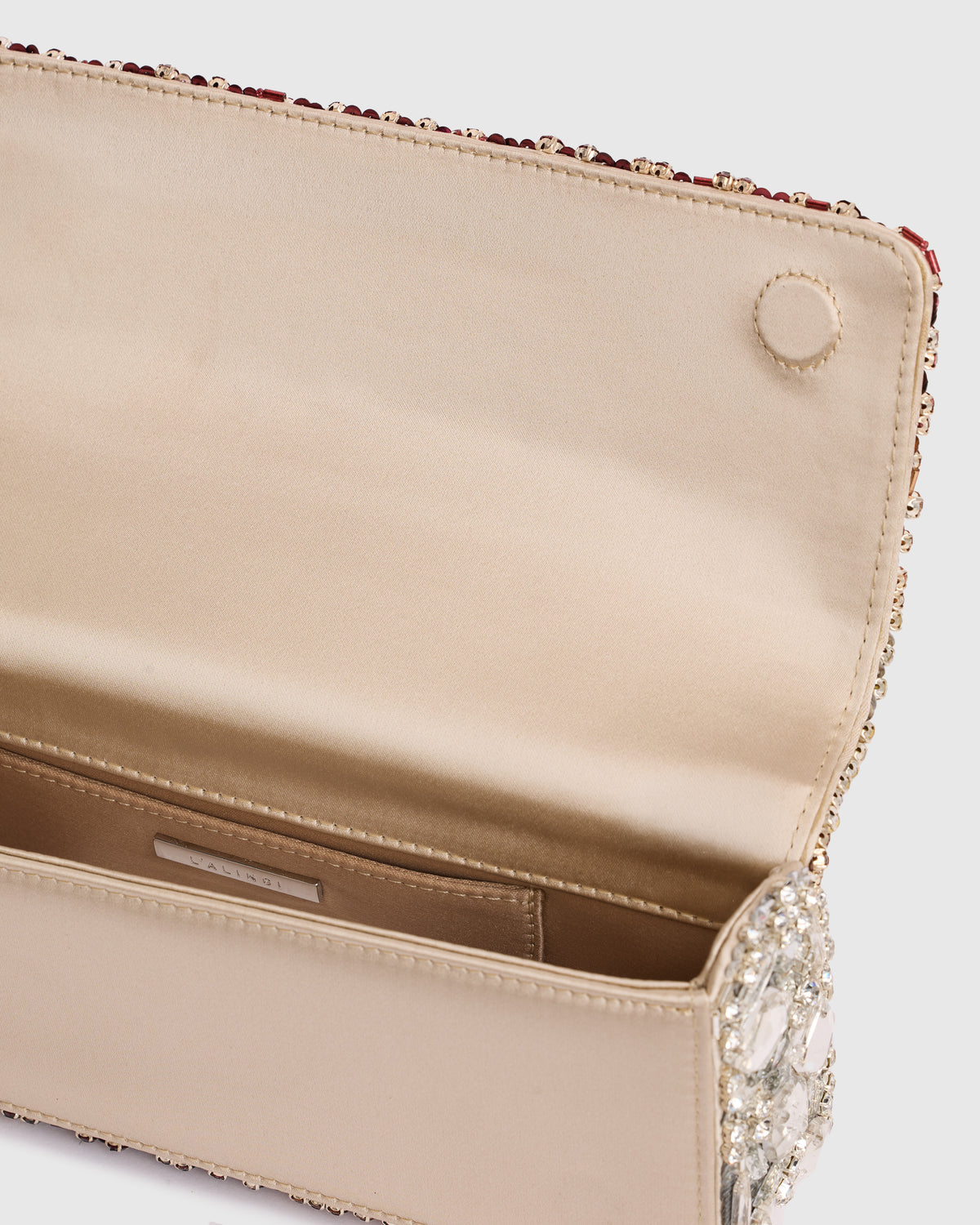 Burgundy Crystal Malika Clutch