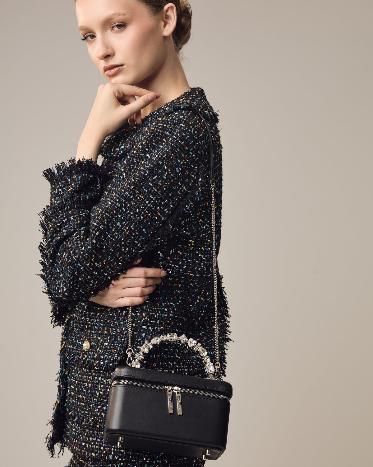 Black Taliya Vanity Bag