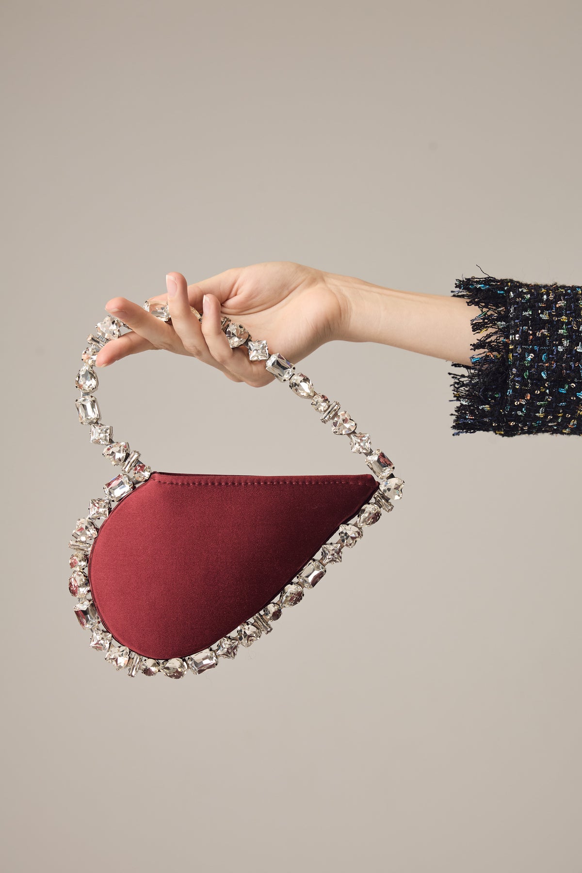 Burgundy Taliya Love Clutch