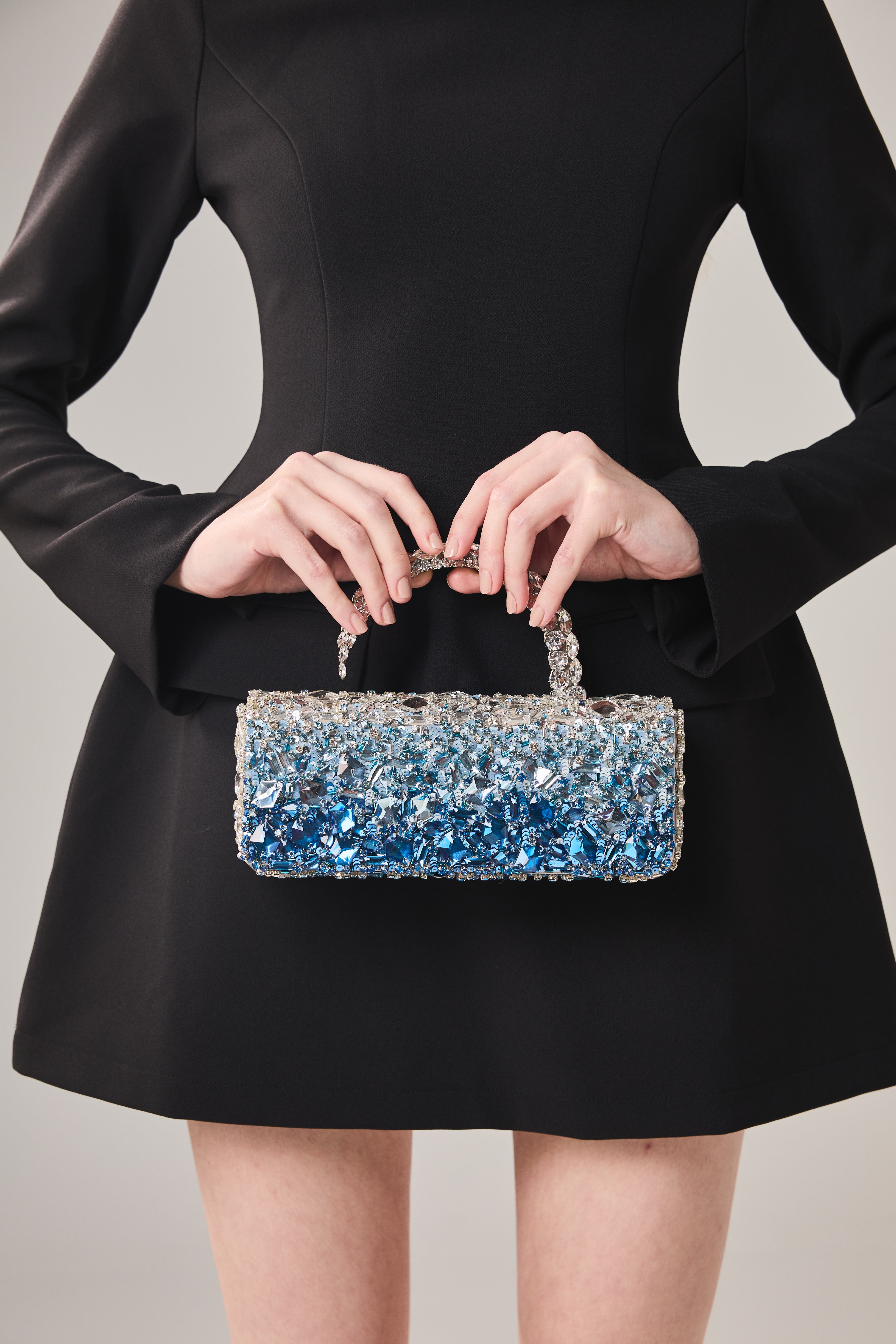 Blue Crystal Malika Clutch