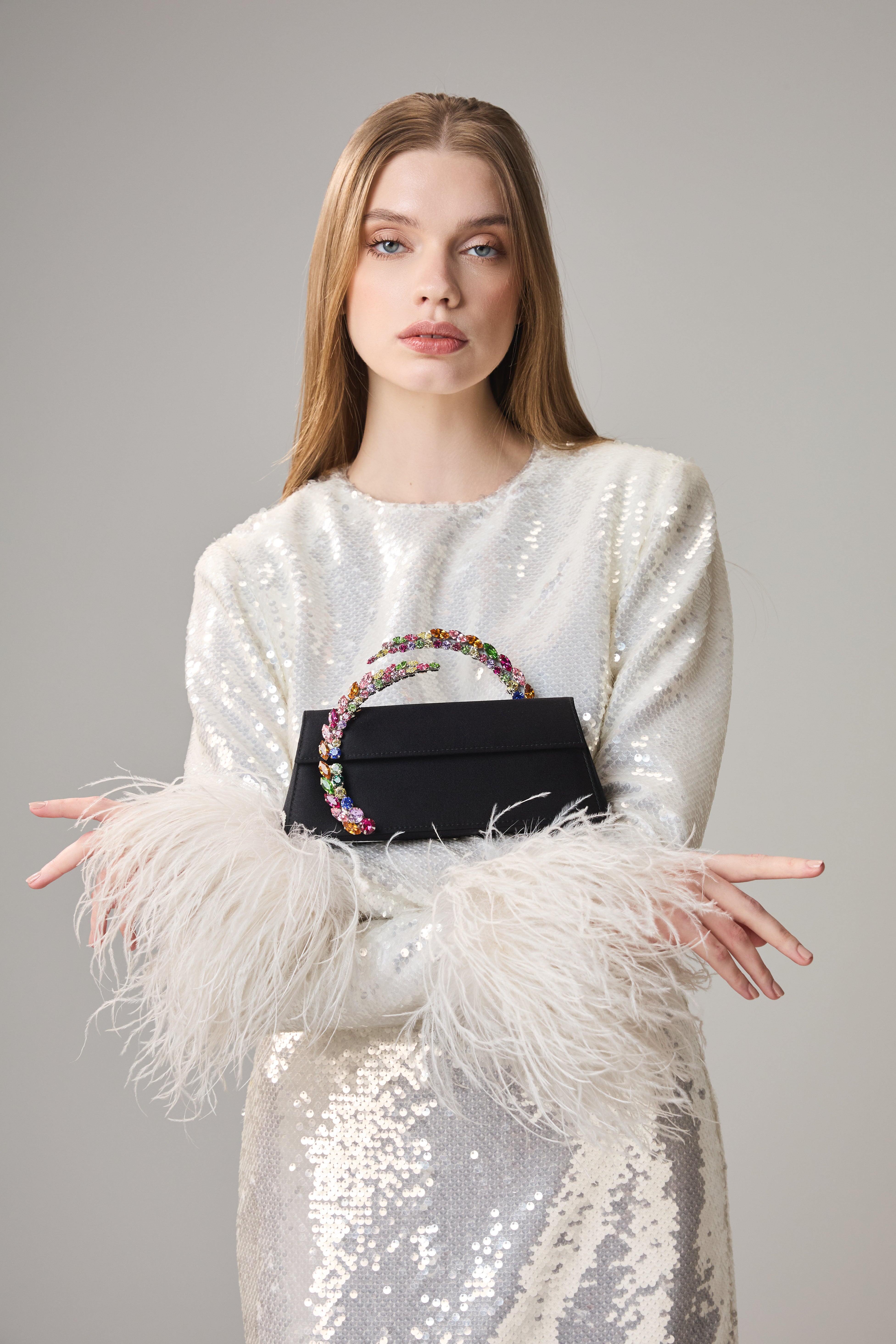 Rainbow Black Karma Clutch