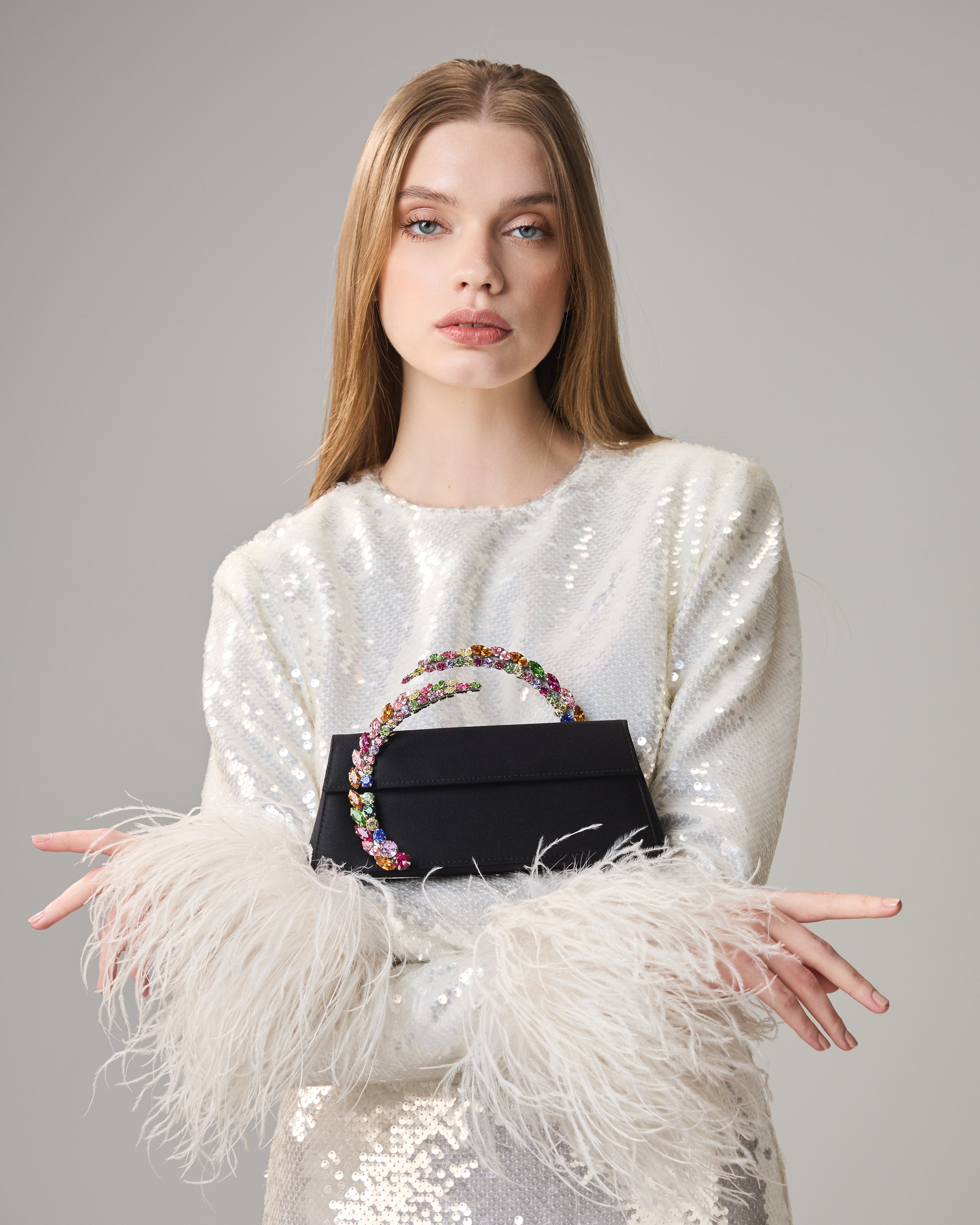 Rainbow Black Karma Clutch