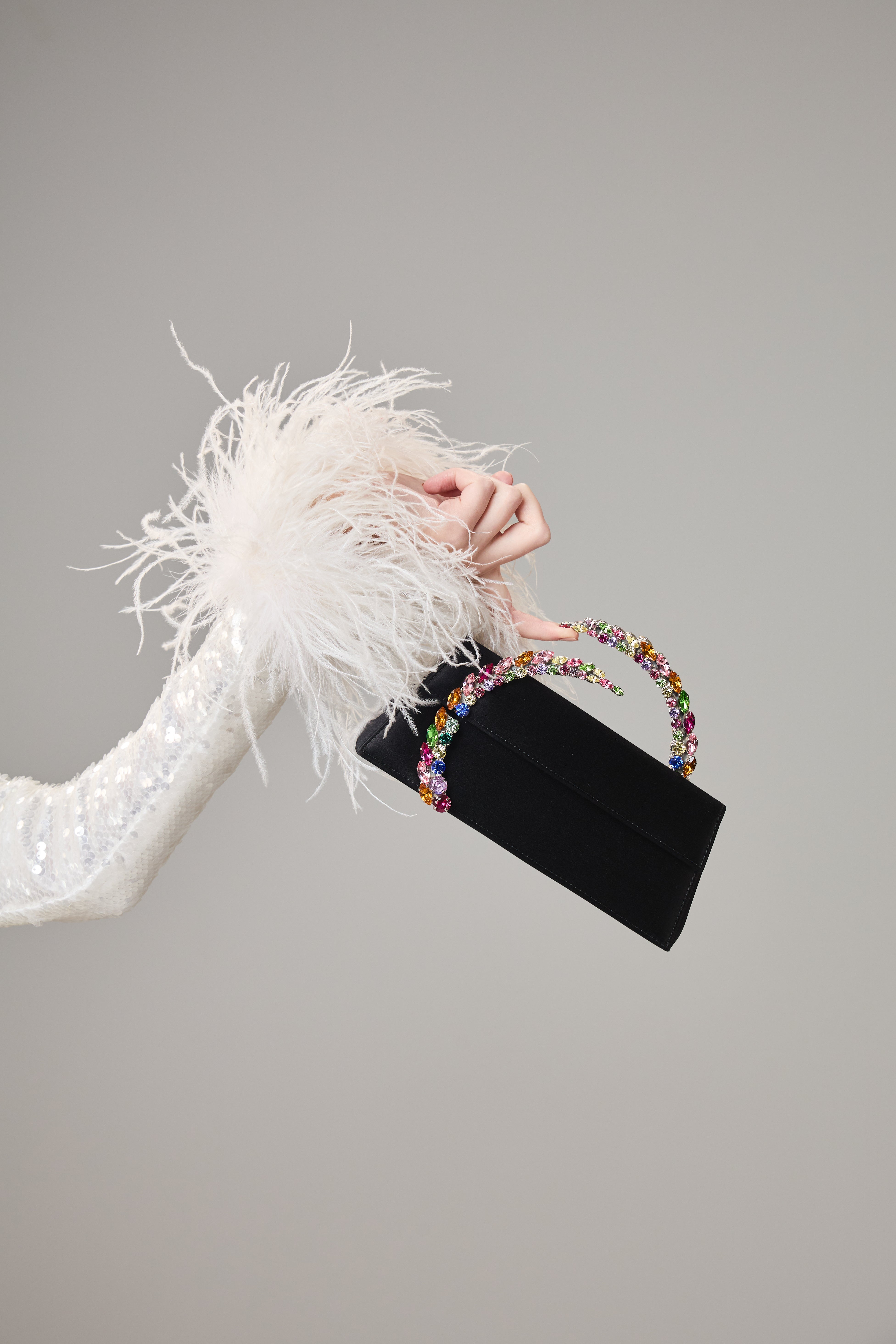 Rainbow Black Karma Clutch