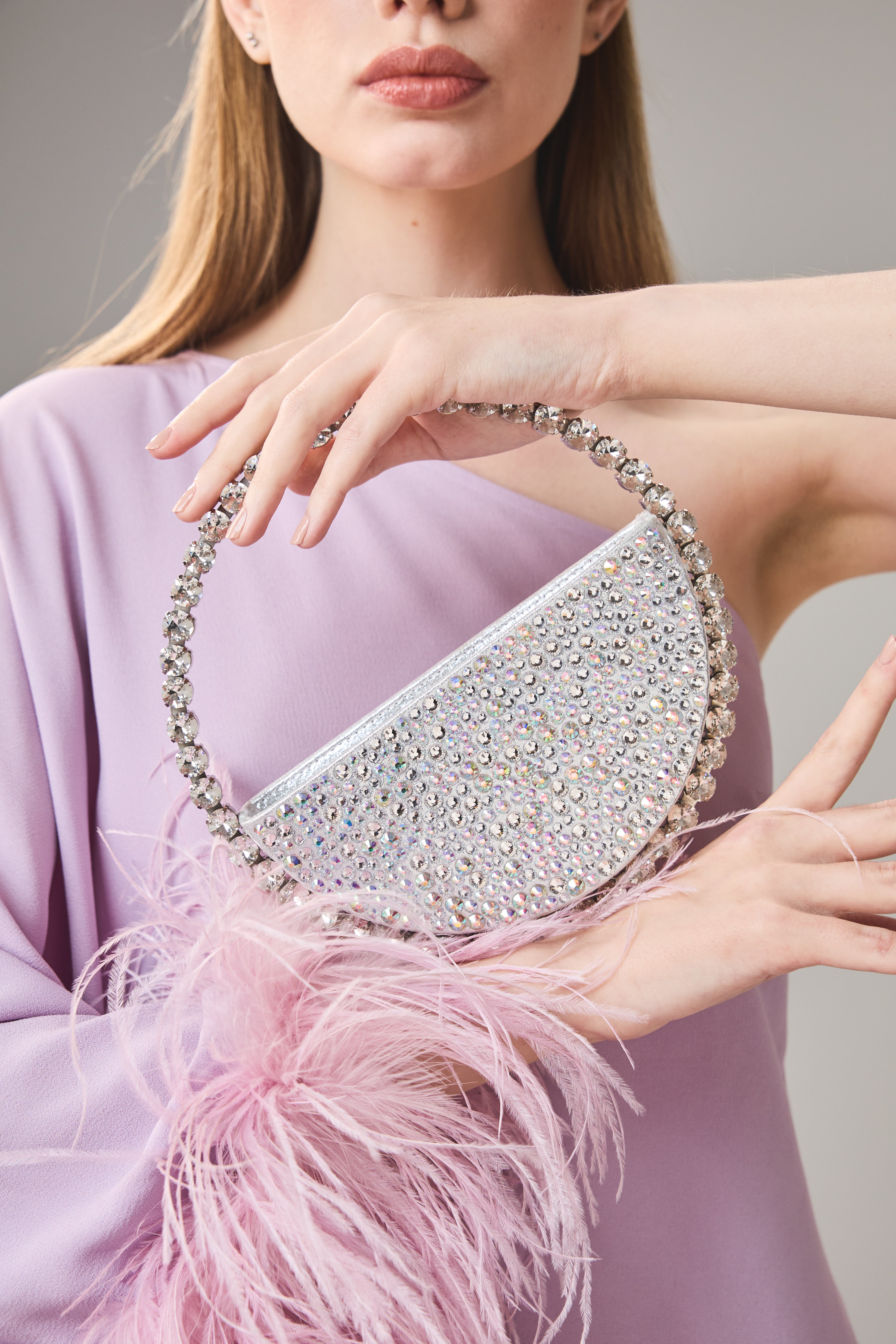 Silver Hotfix Eternity Clutch