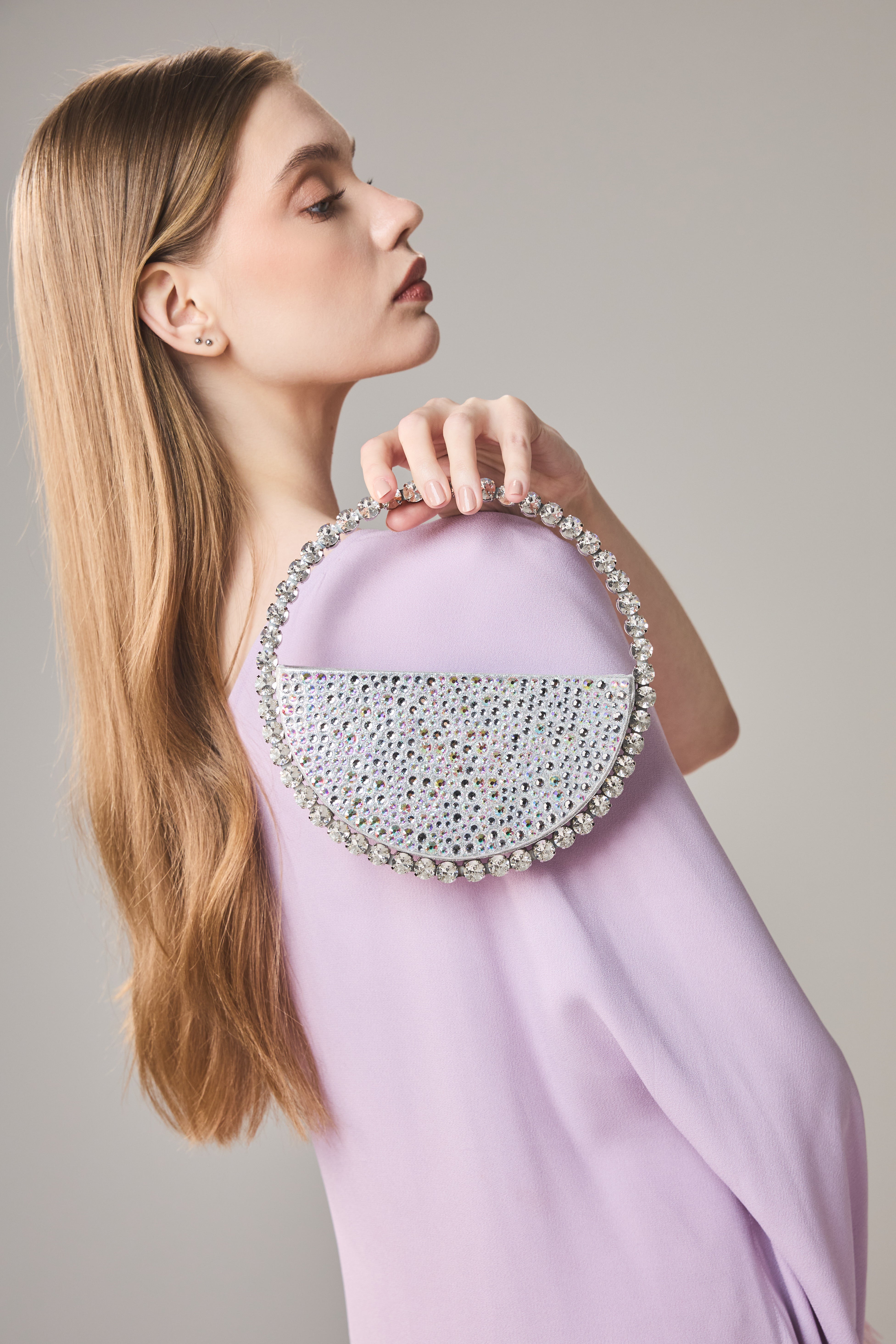 Silver Hotfix Eternity Clutch