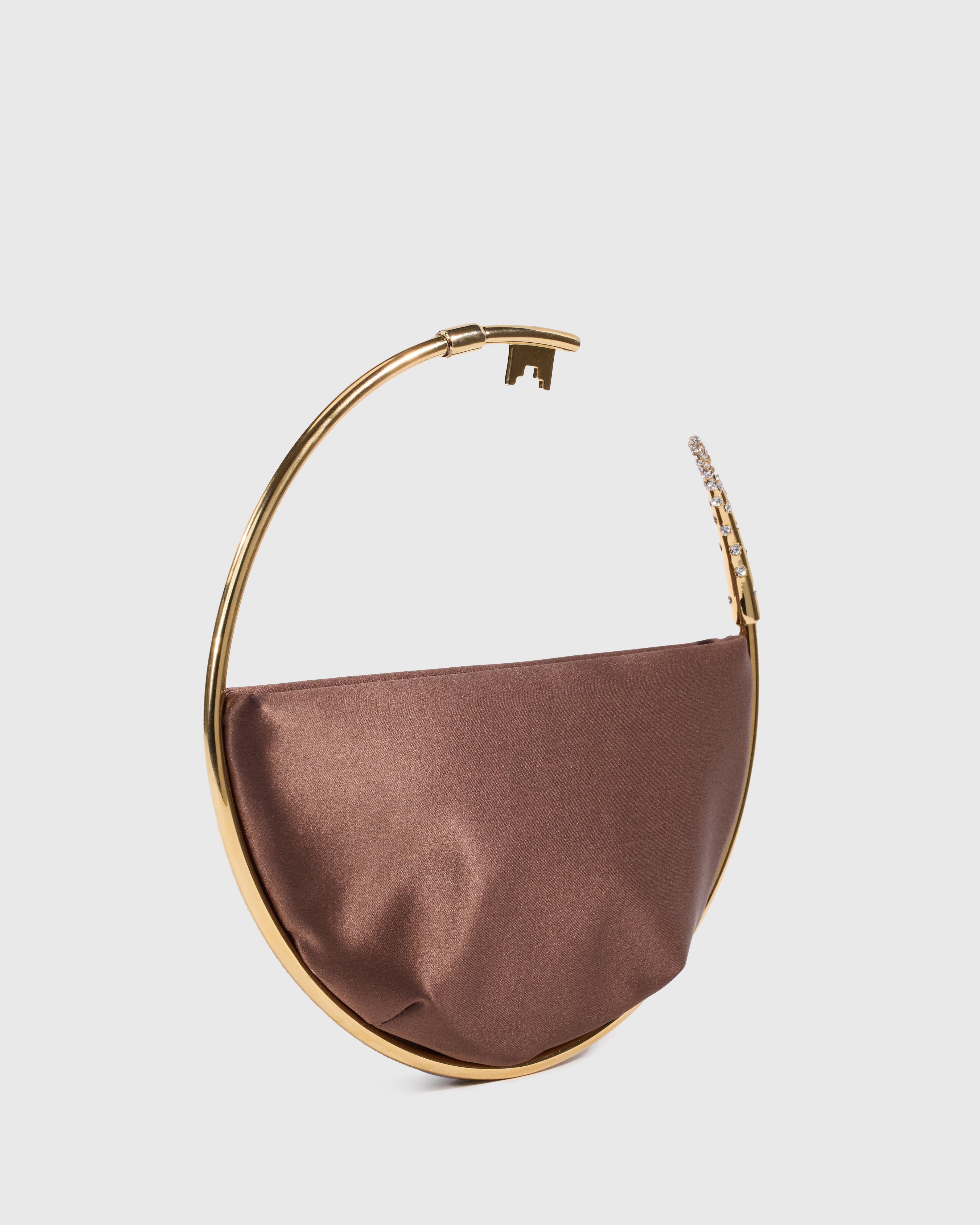 Brown Key Eternity Clutch