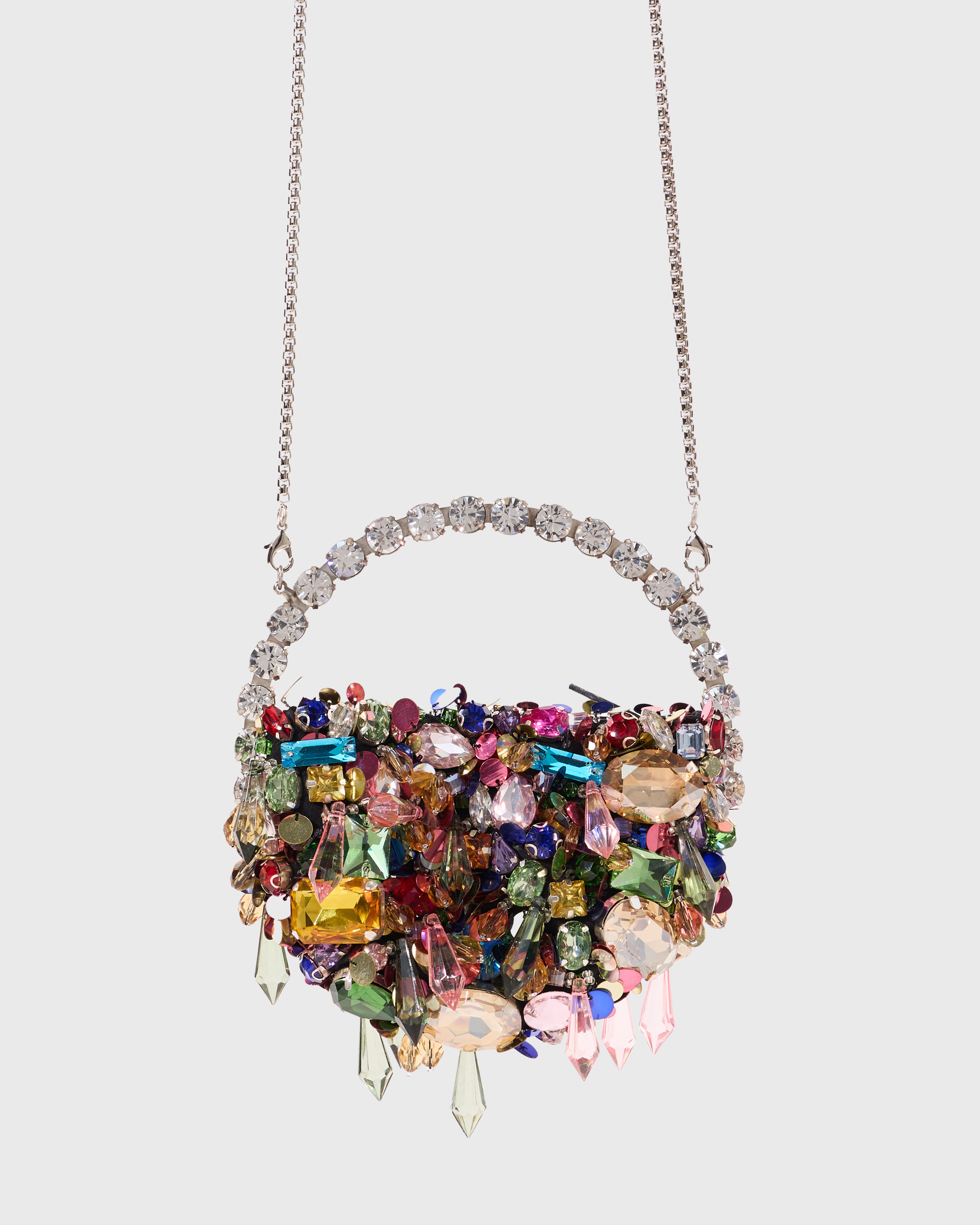 Rainbow Crystal Micro Eternity Clutch