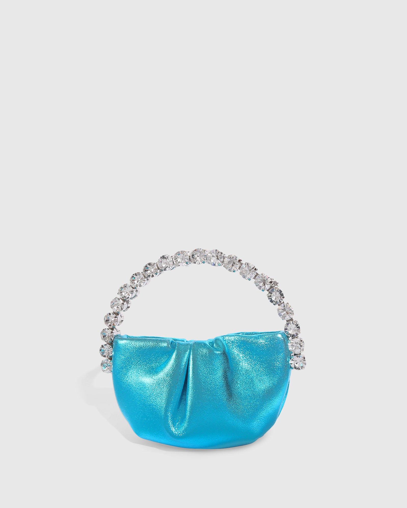 Blue Metallic Micro Eternity Clutch
