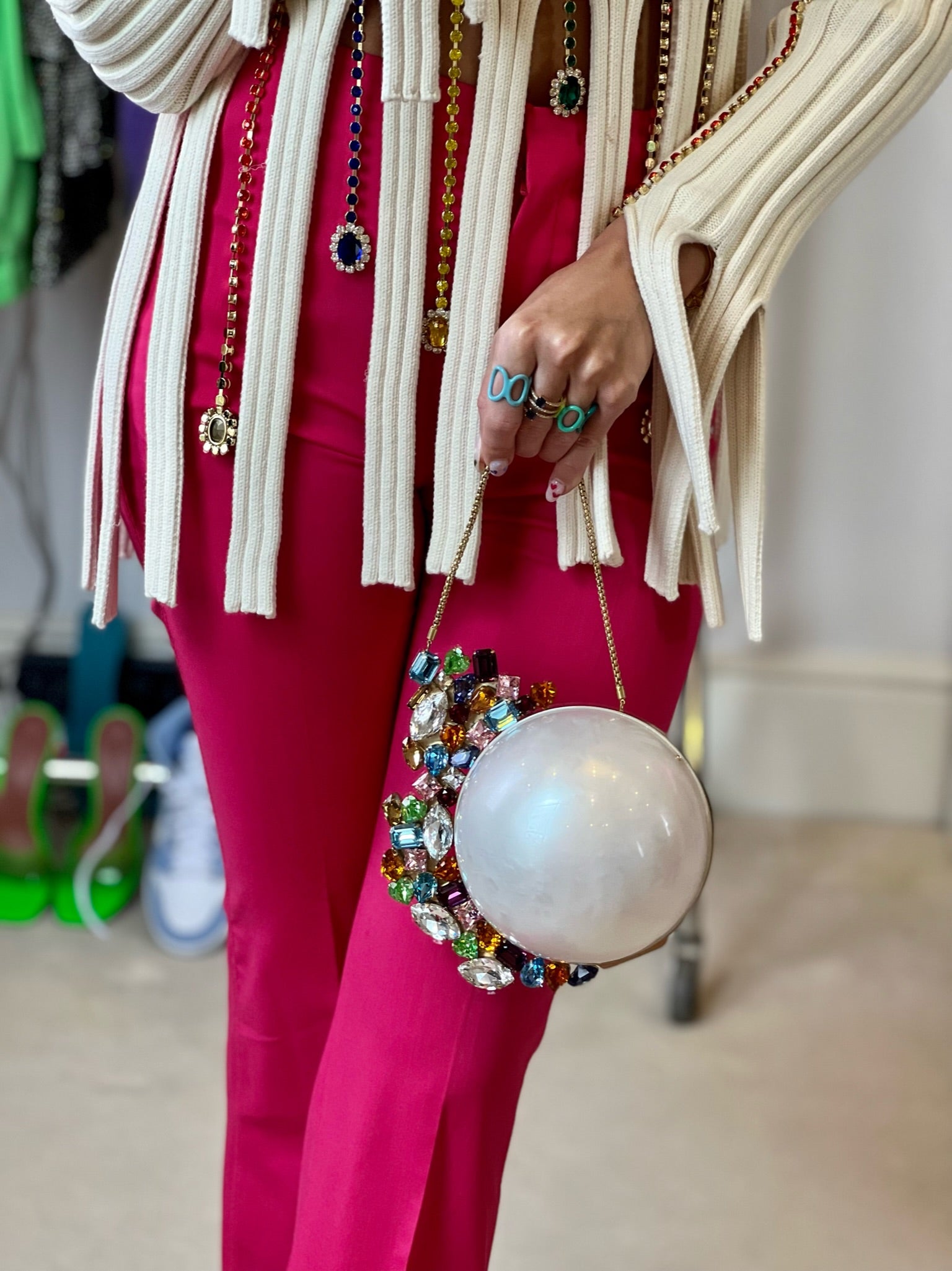 Rainbow Pearl Clutch