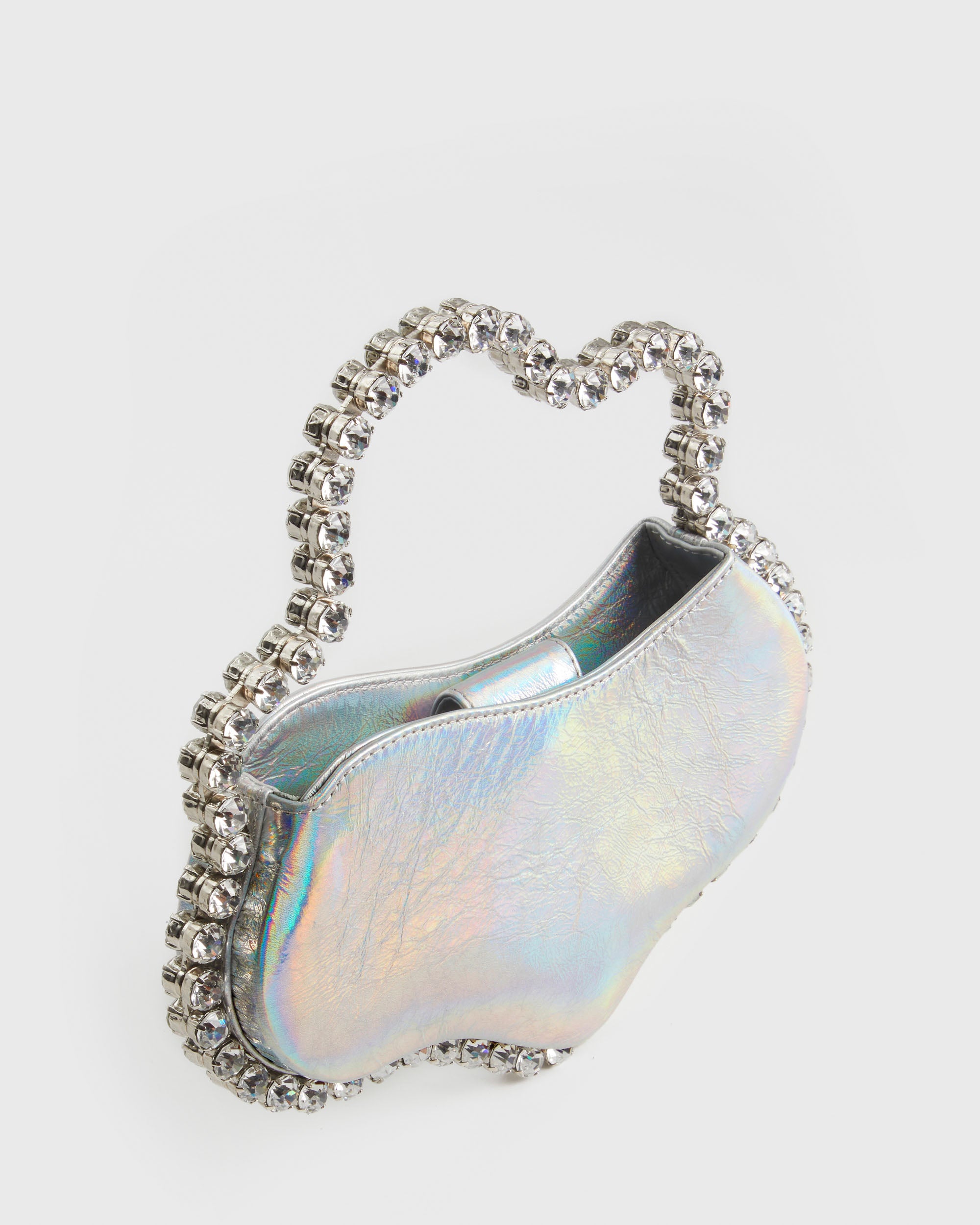 Silver Wavy Eternity Clutch