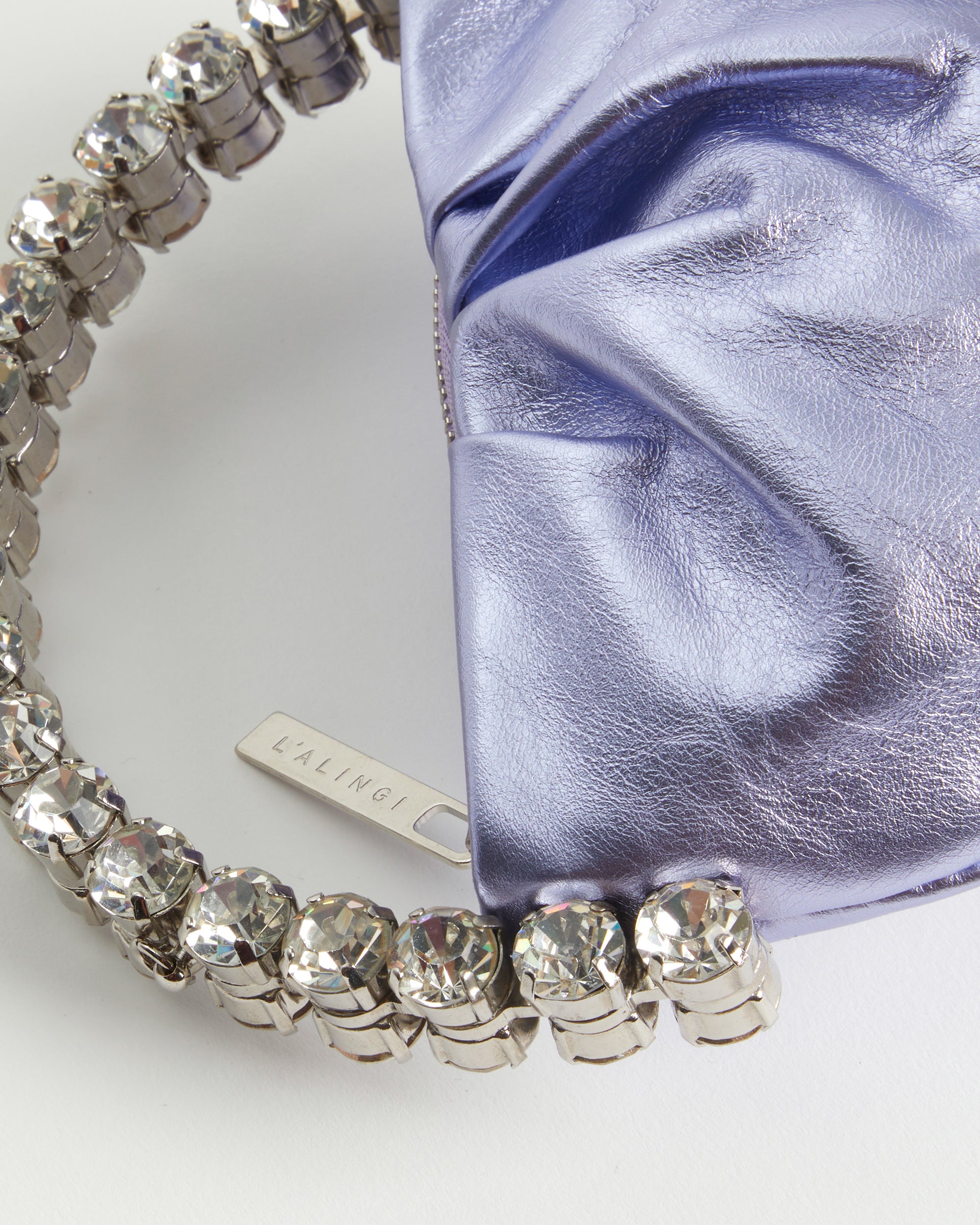 Lilac Metallic Micro Eternity Clutch