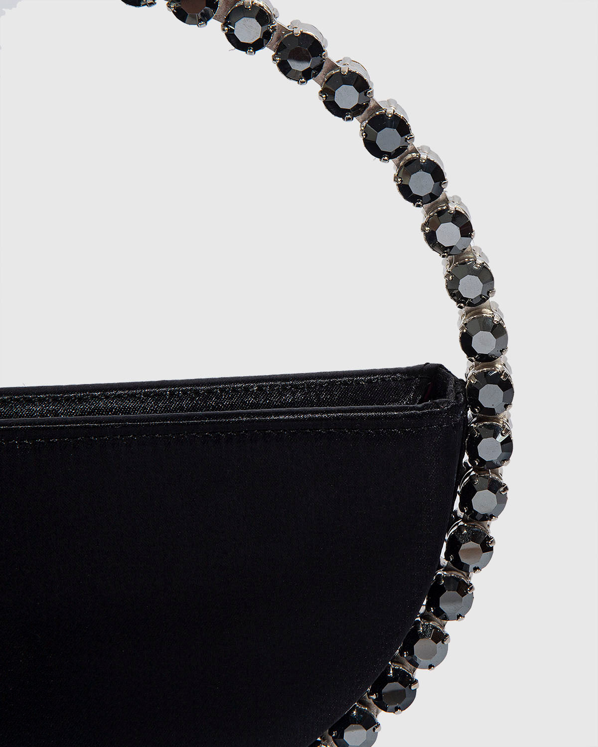 L'alingi London Eternity Black Luxury Clutch with Black crystal stones