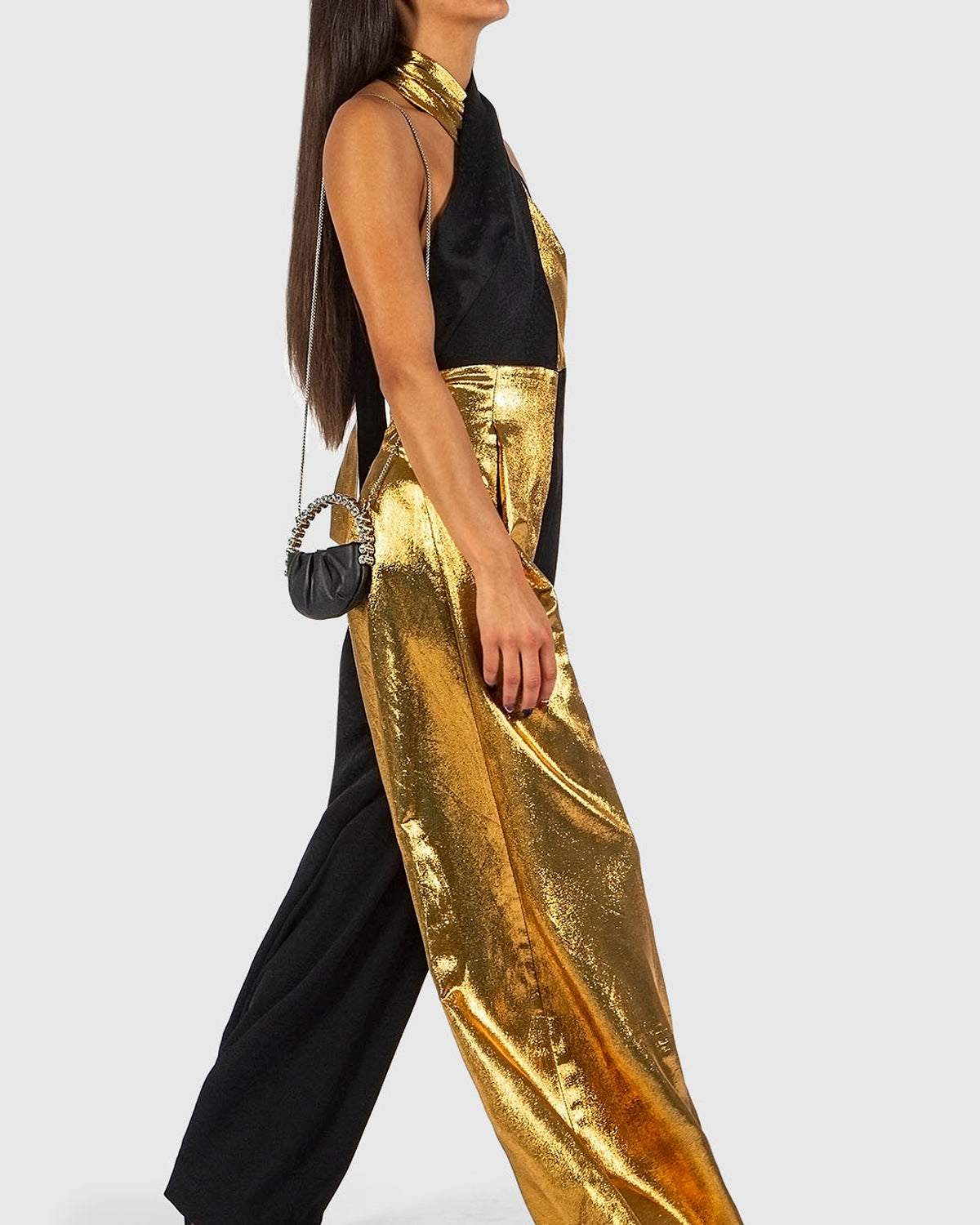 L'alingi London Black Micro Eternity Luxury Clutch with Swarovski stones