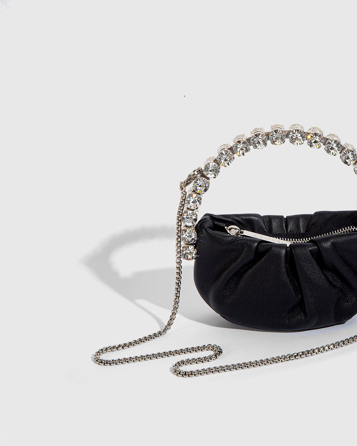 L'alingi London Black Micro Eternity Luxury Clutch with Swarovski stones