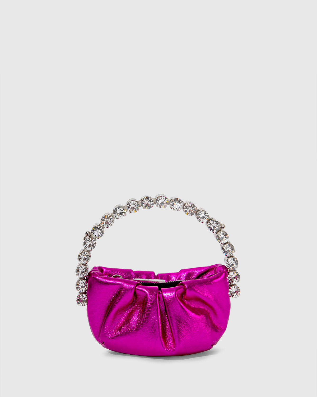 L'alingi London Fuchsia Micro Eternity Luxury Clutch with Swarovski stones