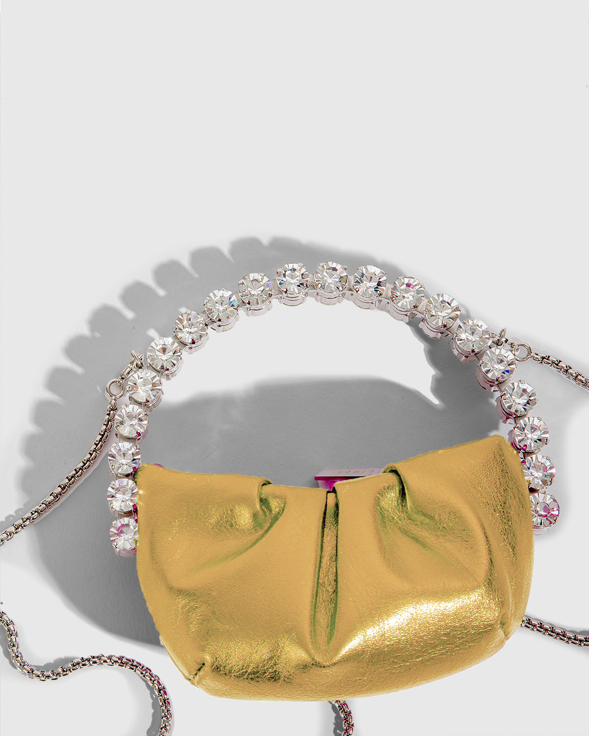 L'alingi London Gold Micro Eternity Luxury Clutch with Swarovski stones