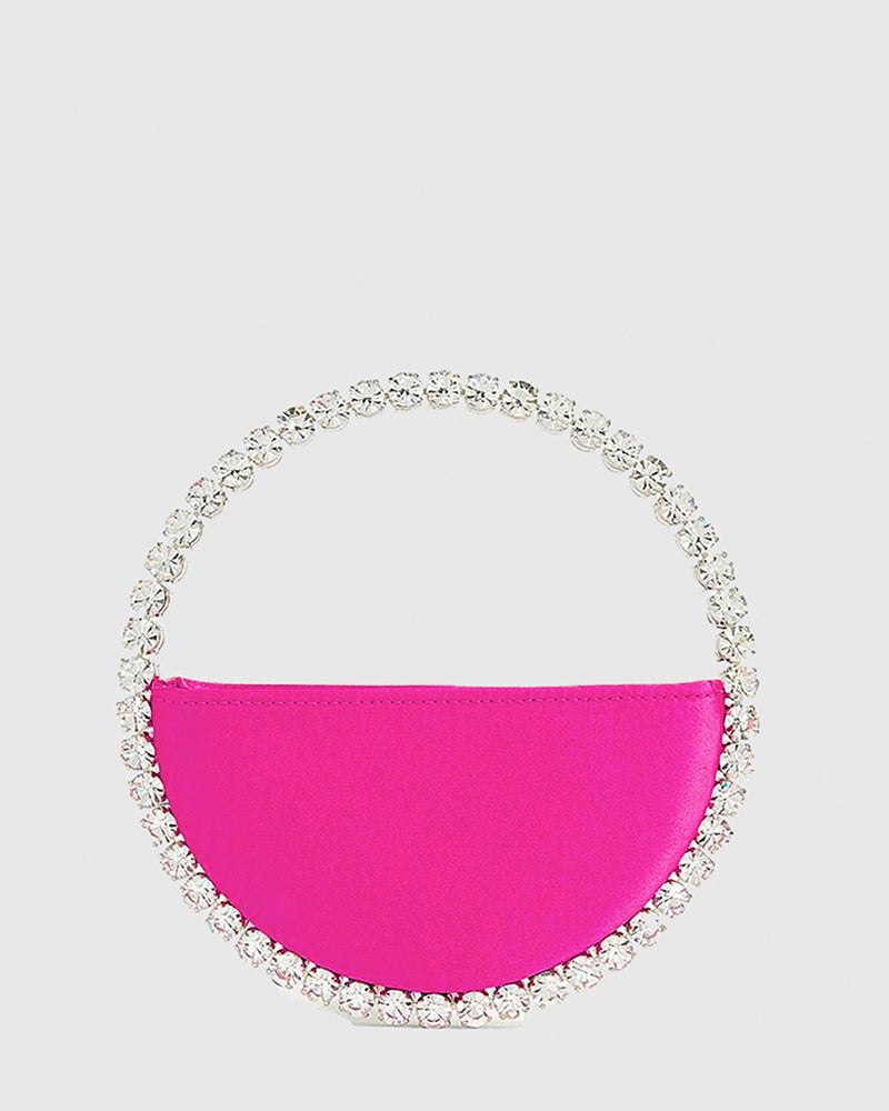 L'alingi London Eternity Hot Pink Luxury Clutch with Swarovski stones